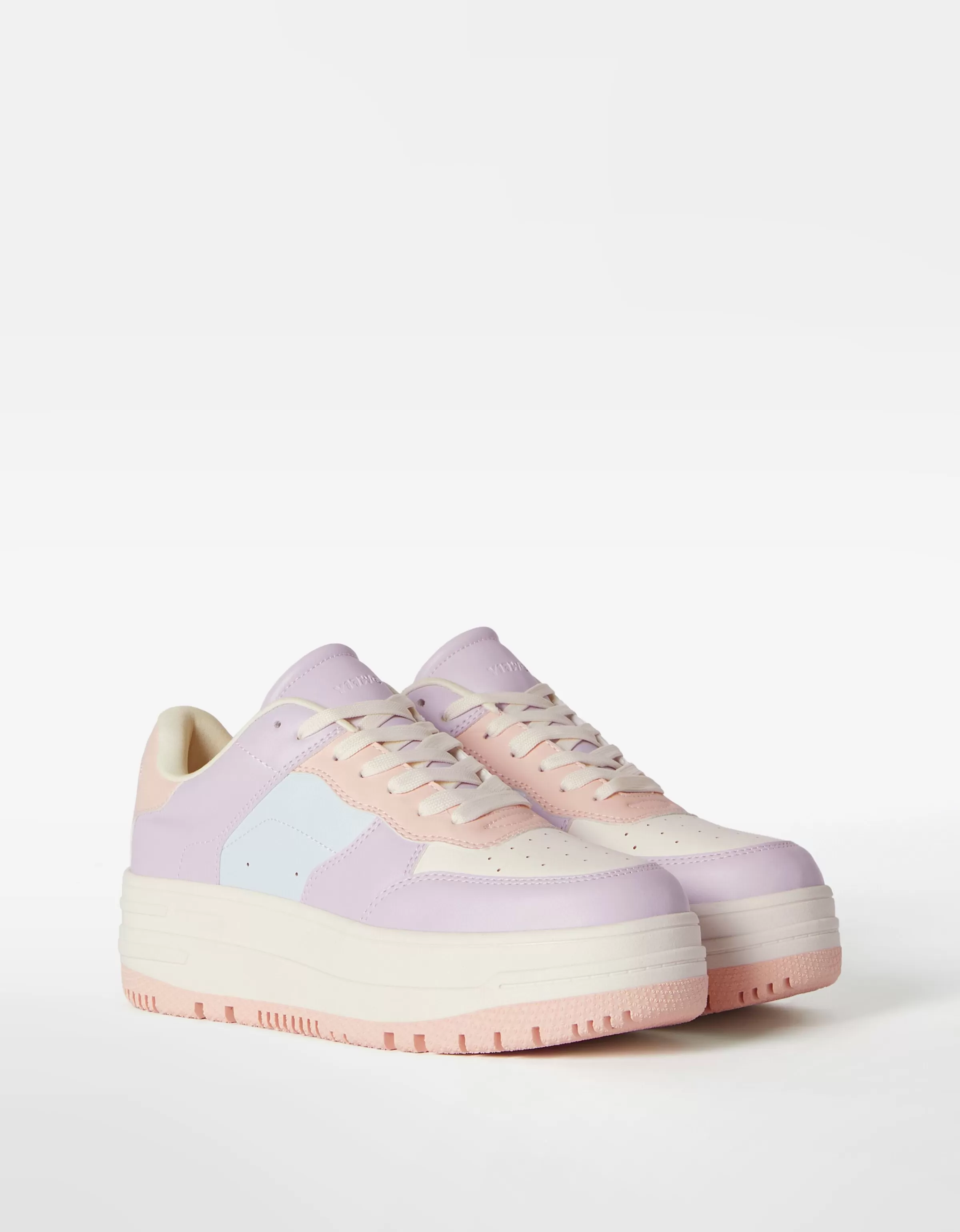 BERSHKA BSK Teen*Baskets plateforme bimatière Multicouleur