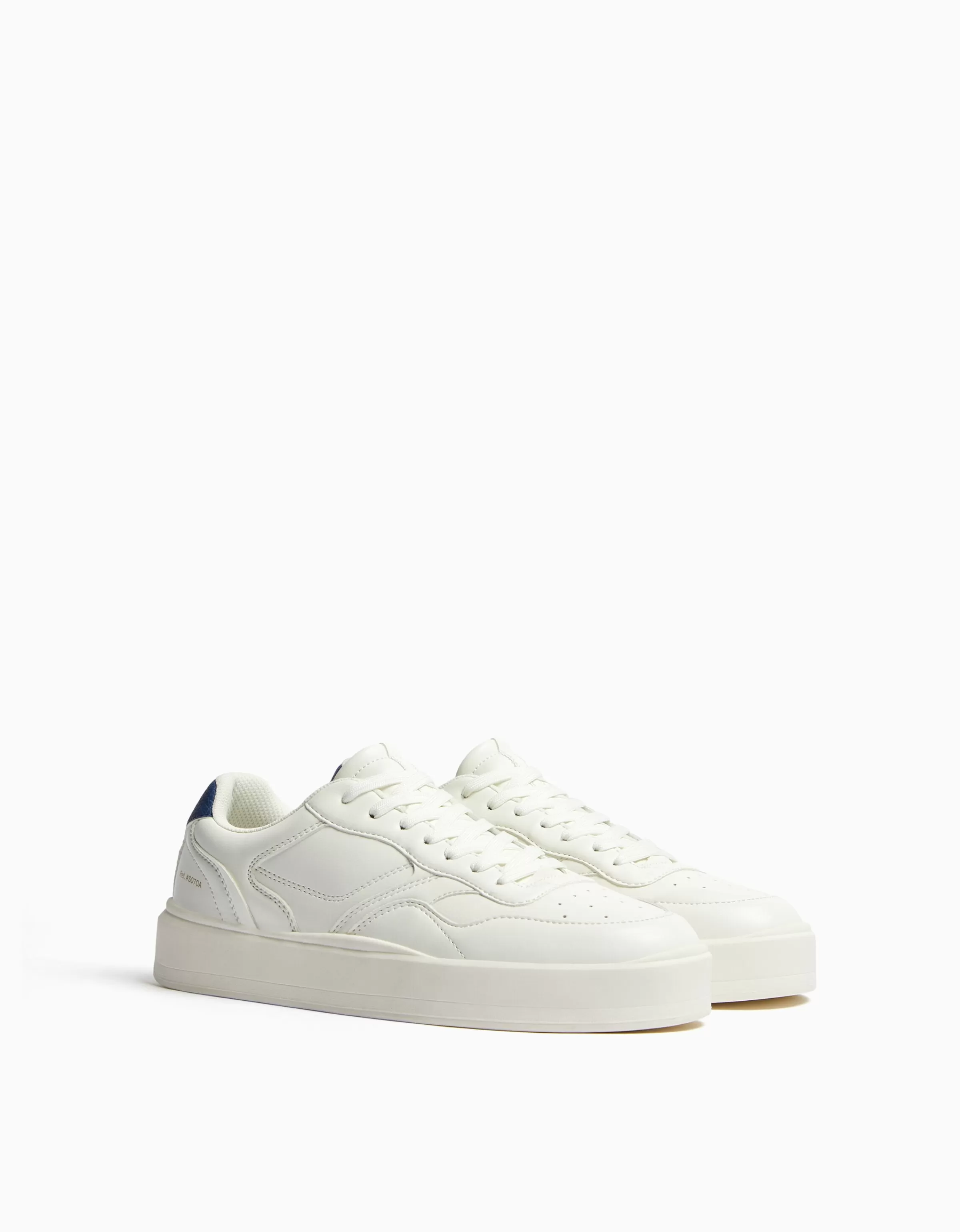 BERSHKA Chaussures*Baskets style rétro homme Blanc