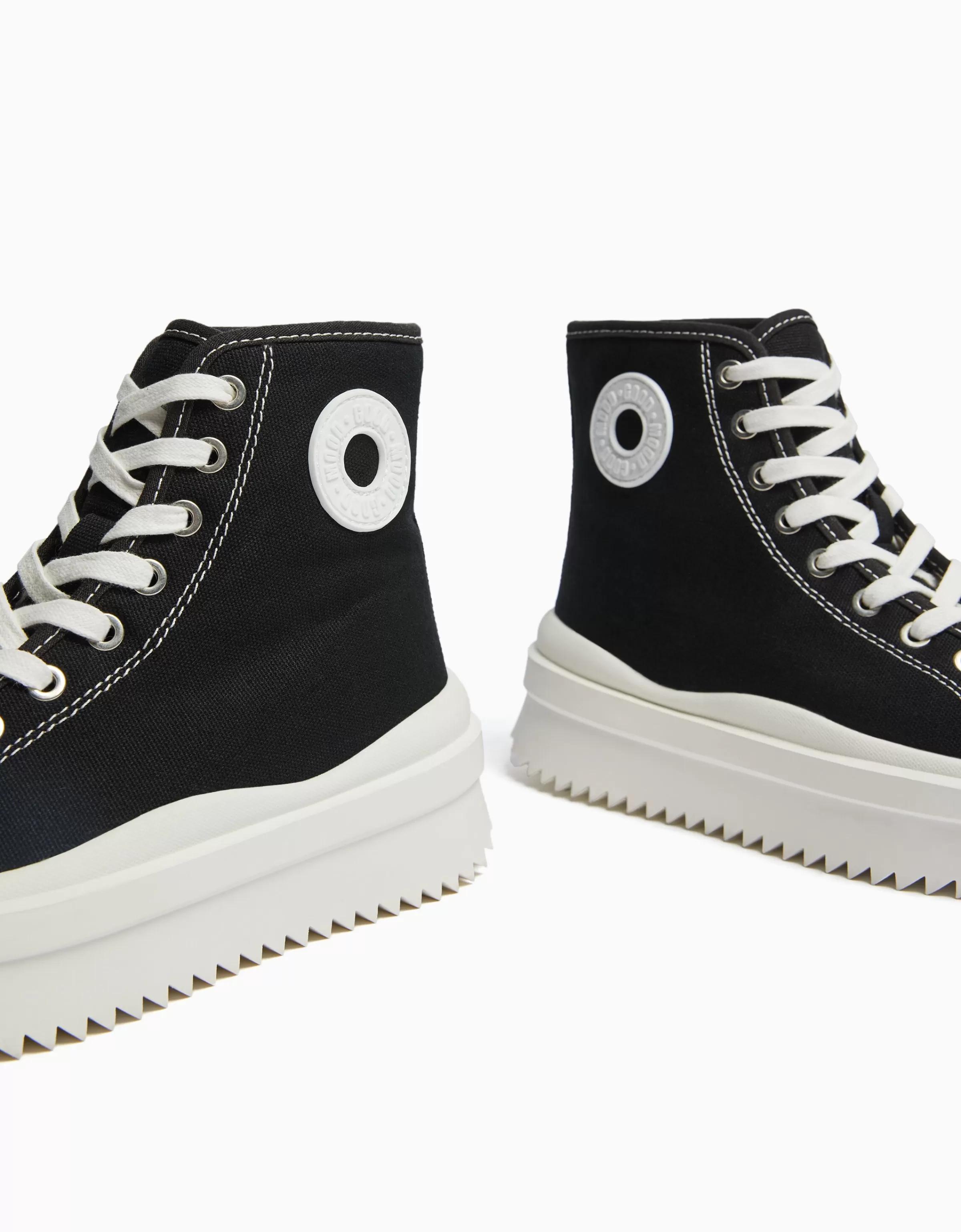 BERSHKA BSK Teen*Baskets type bottines plateforme Noir