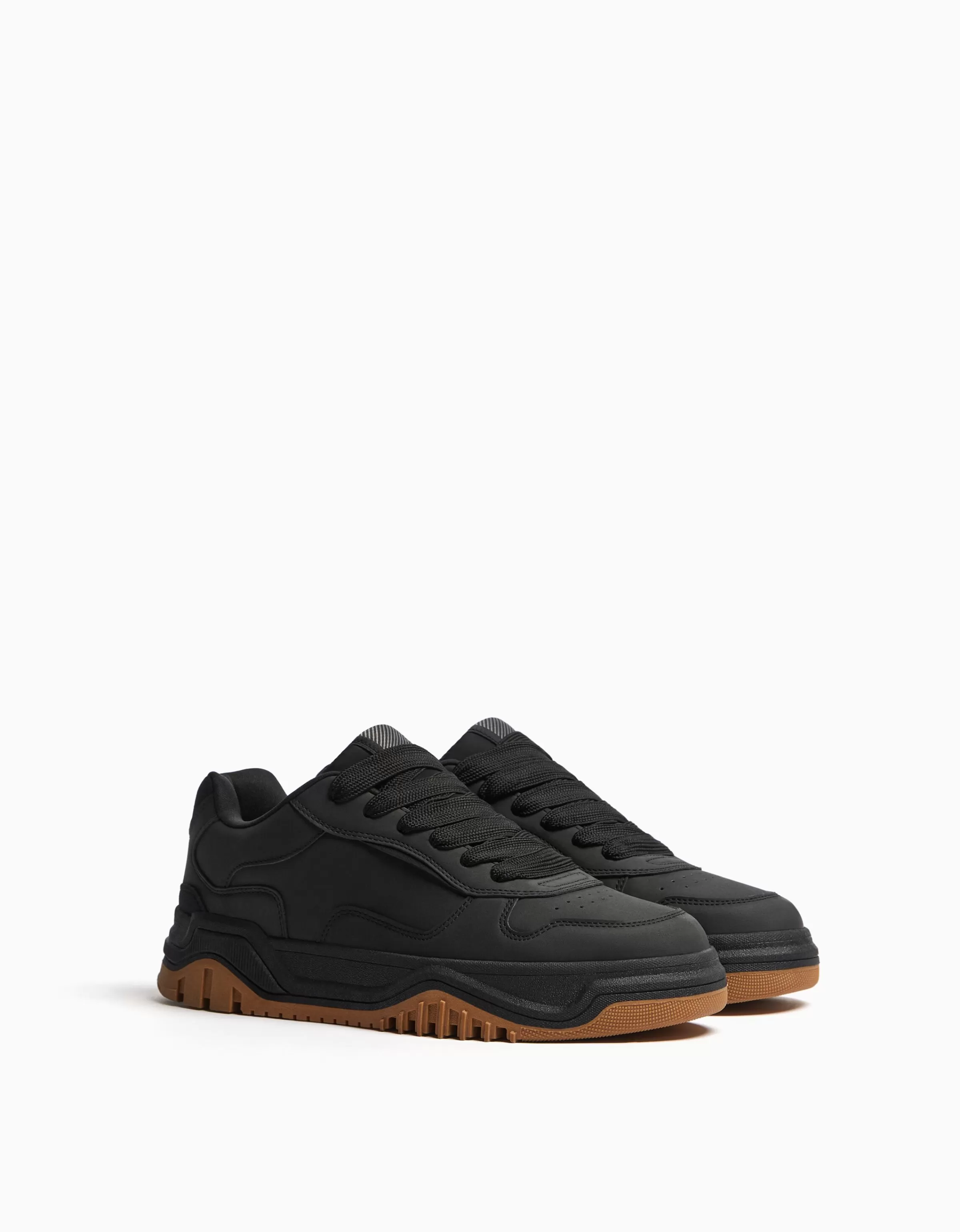 BERSHKA Chaussures*Baskets volume homme Noir