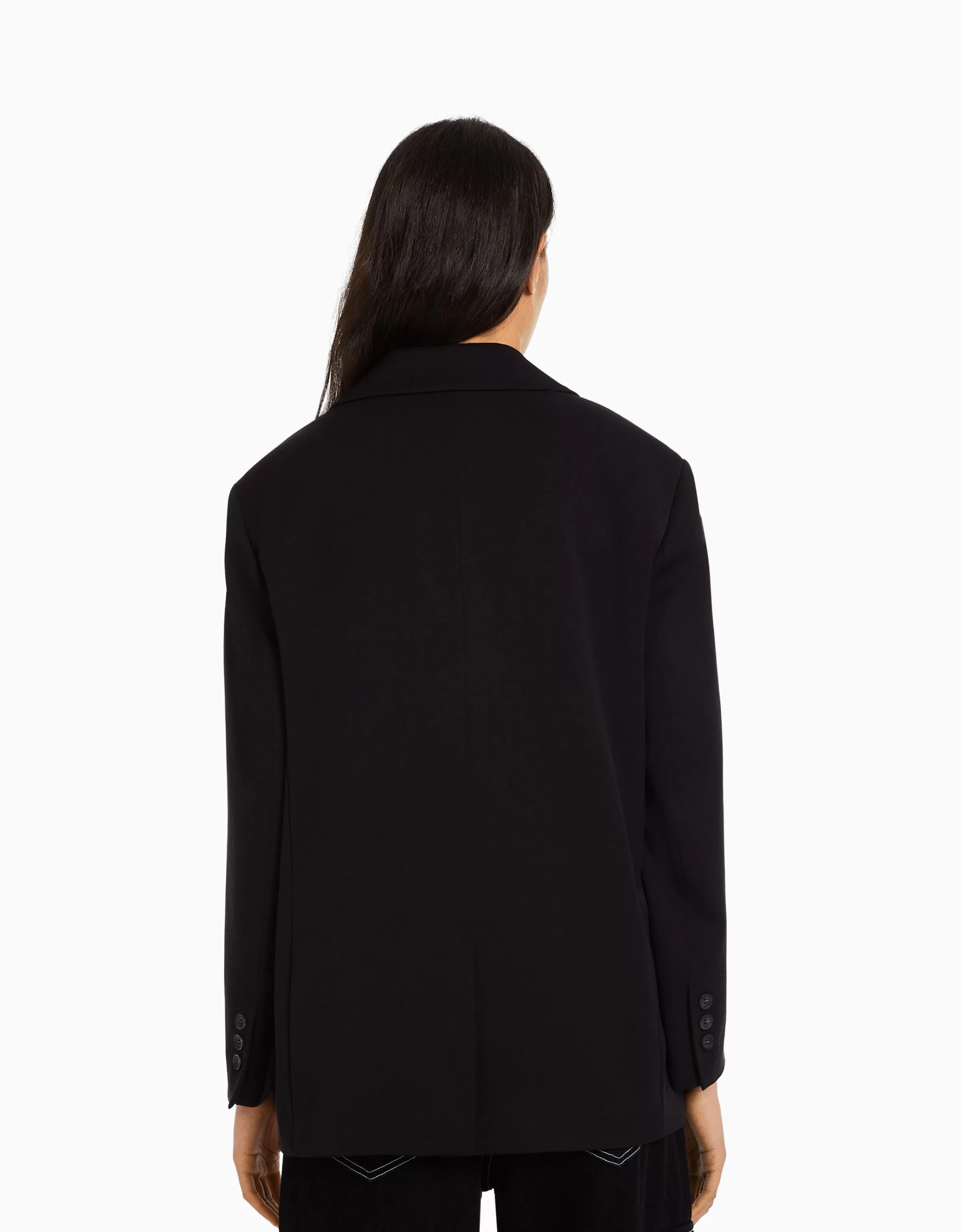 BERSHKA Vêtements*Blazer tailoring loose fit coupe féminine Noir