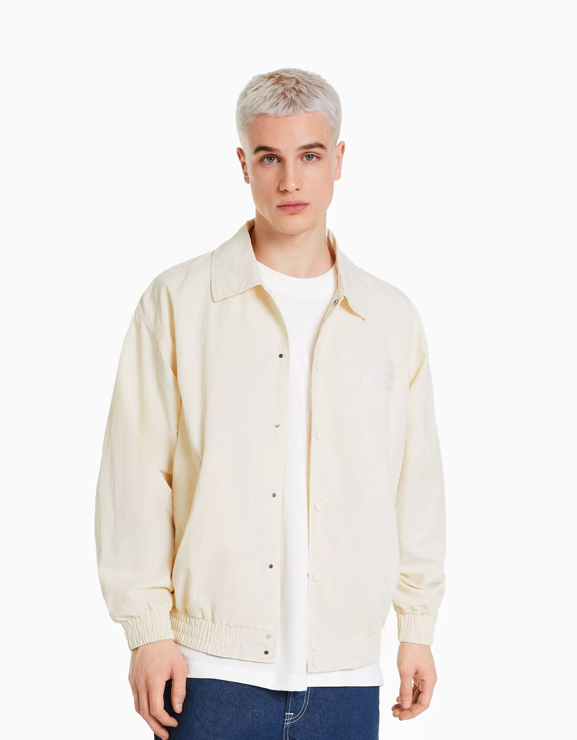 BERSHKA Blousons et manteaux*Blouson léger effet nylon Marine