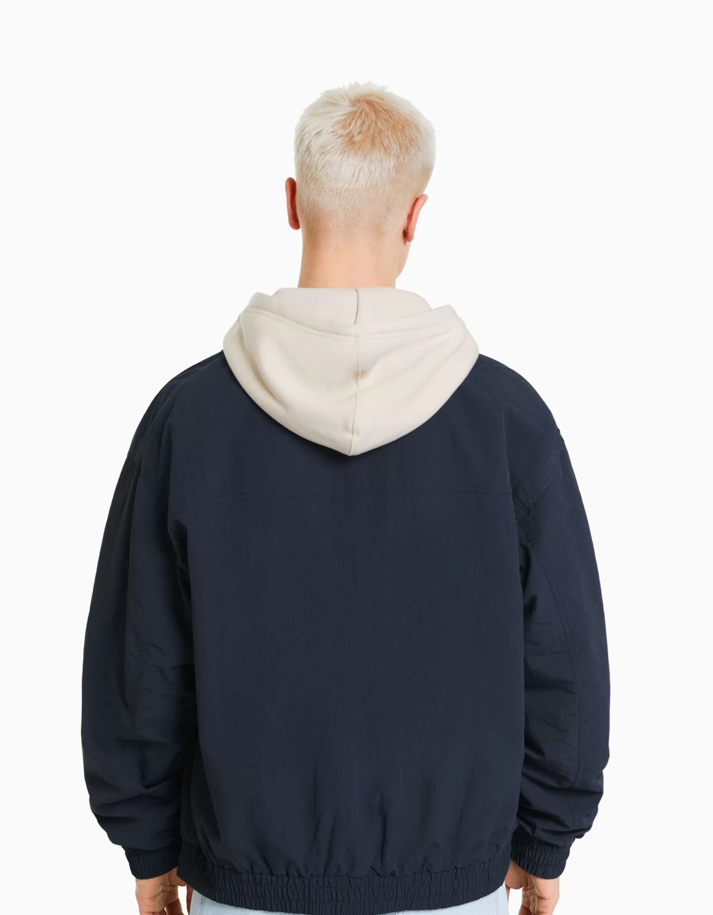 BERSHKA Blousons et manteaux*Blouson léger effet nylon Marine