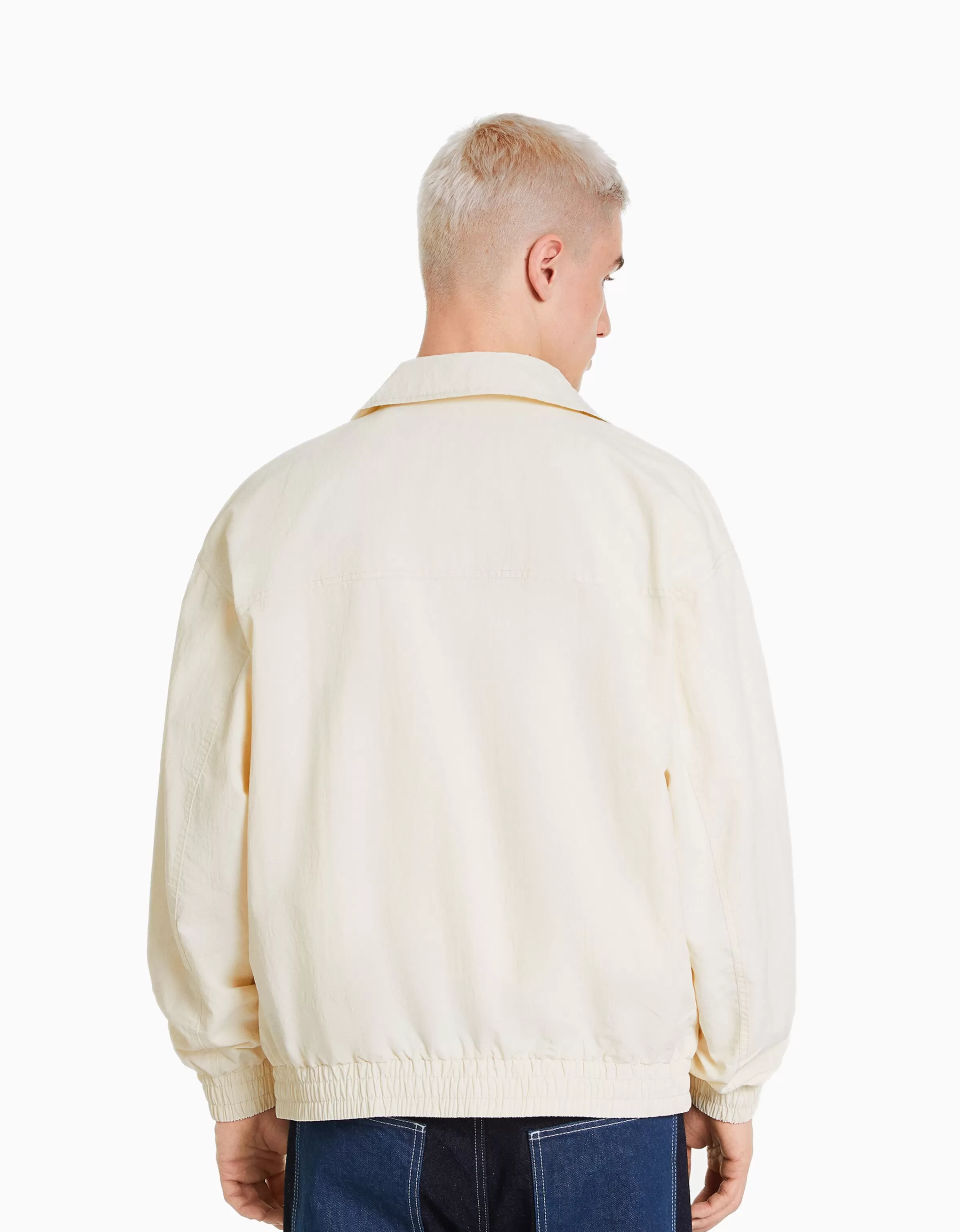 BERSHKA Vêtements*Blouson léger effet nylon Marine