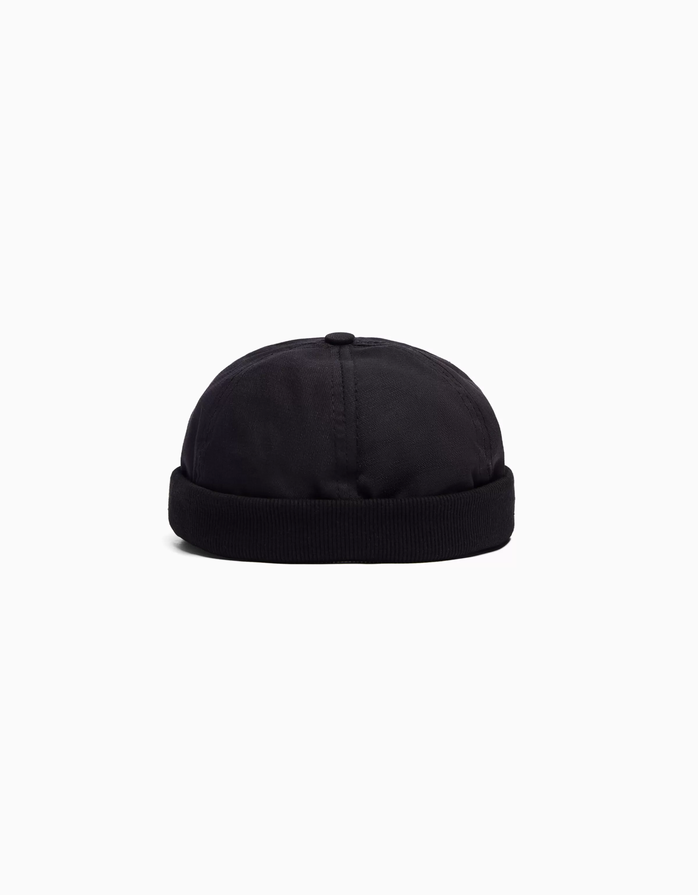 BERSHKA Tout voir*Bonnet court bord-côte Noir