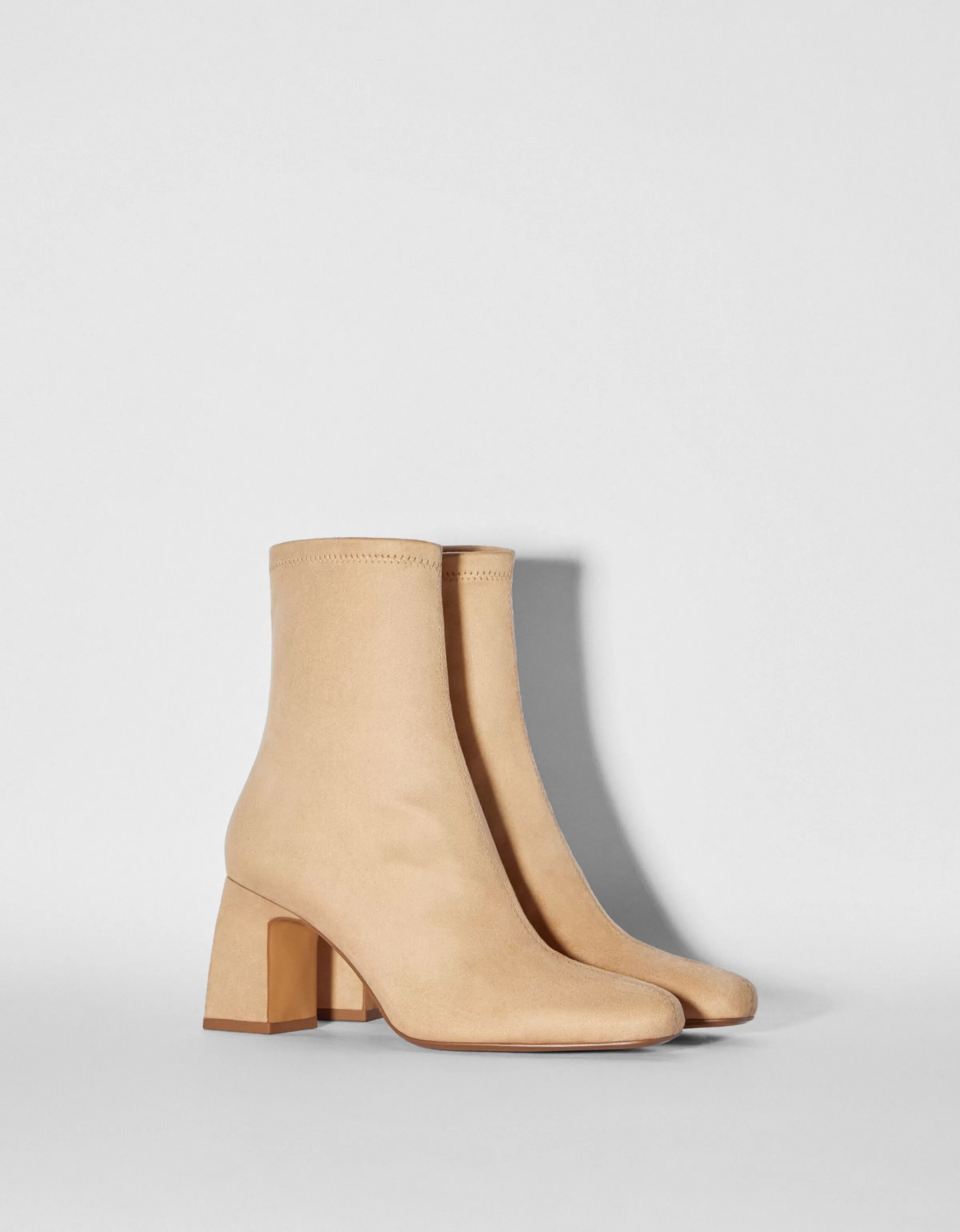 BERSHKA Shoes Arrival*Bottines à talon moulantes Camel