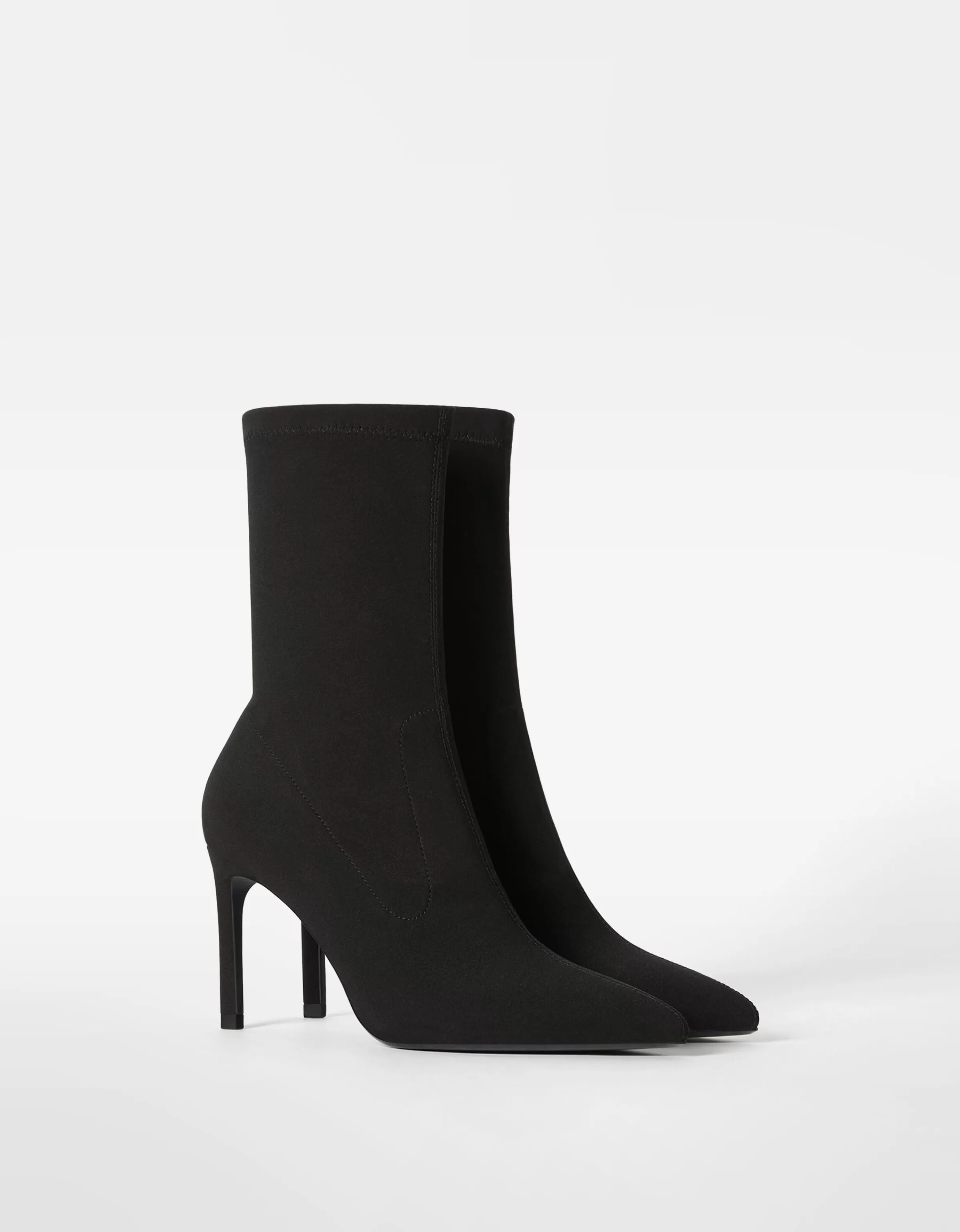 BERSHKA Shoes Arrival*Bottines talon moulantes Noir