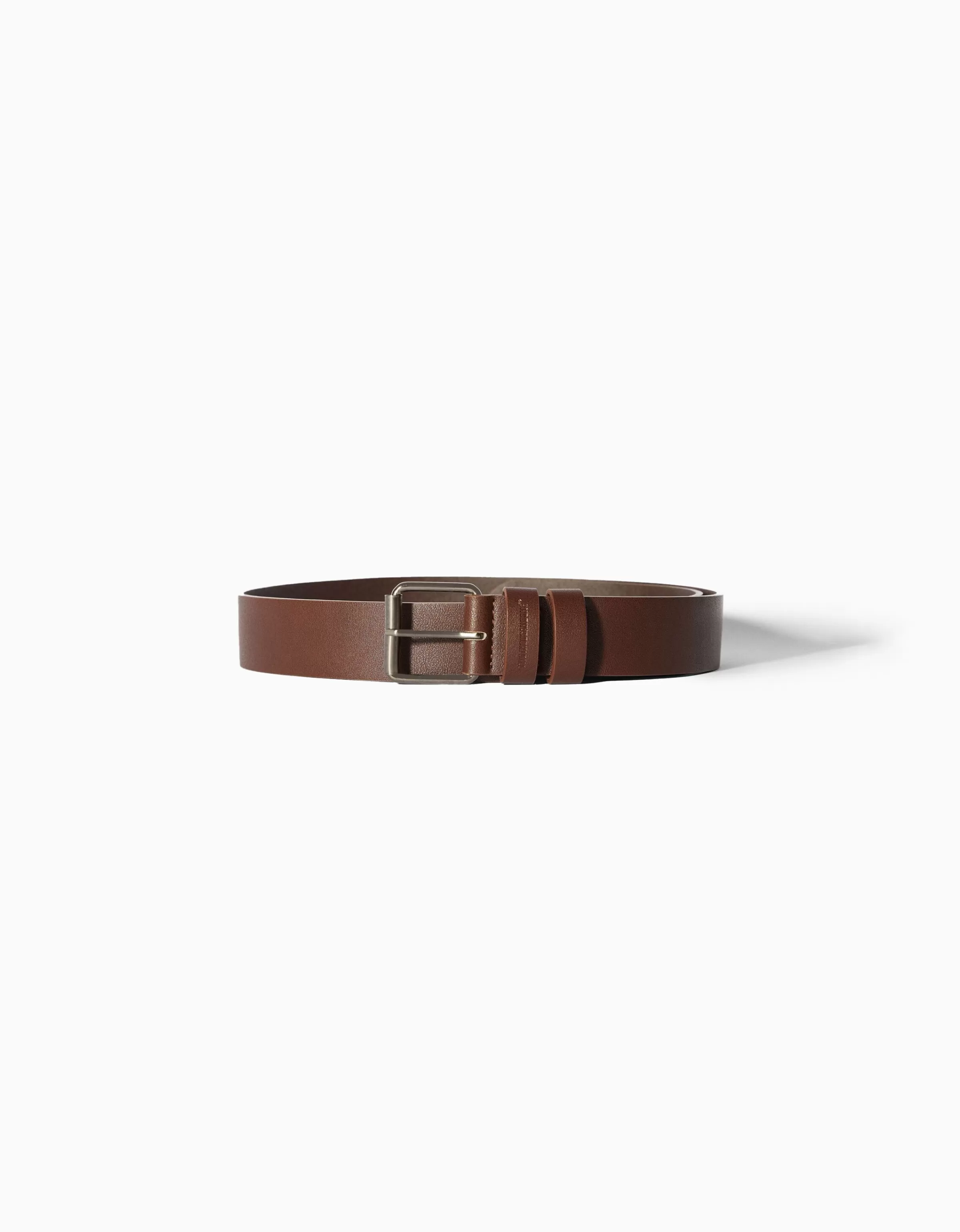 BERSHKA Tout voir*Ceinture large effet cuir Marron