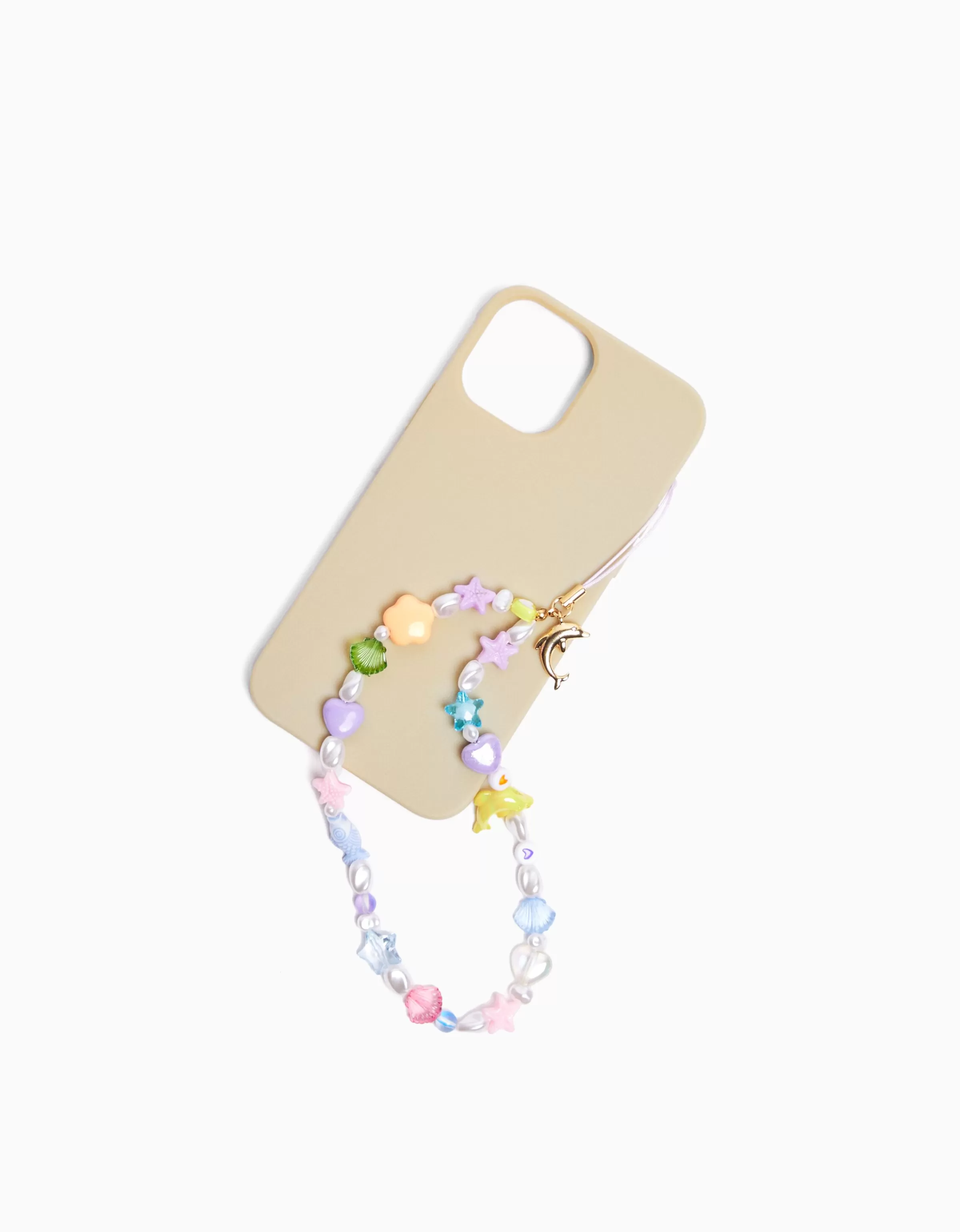 BERSHKA Tout voir*Chaîne téléphone portable perles fantaisie Multicouleur