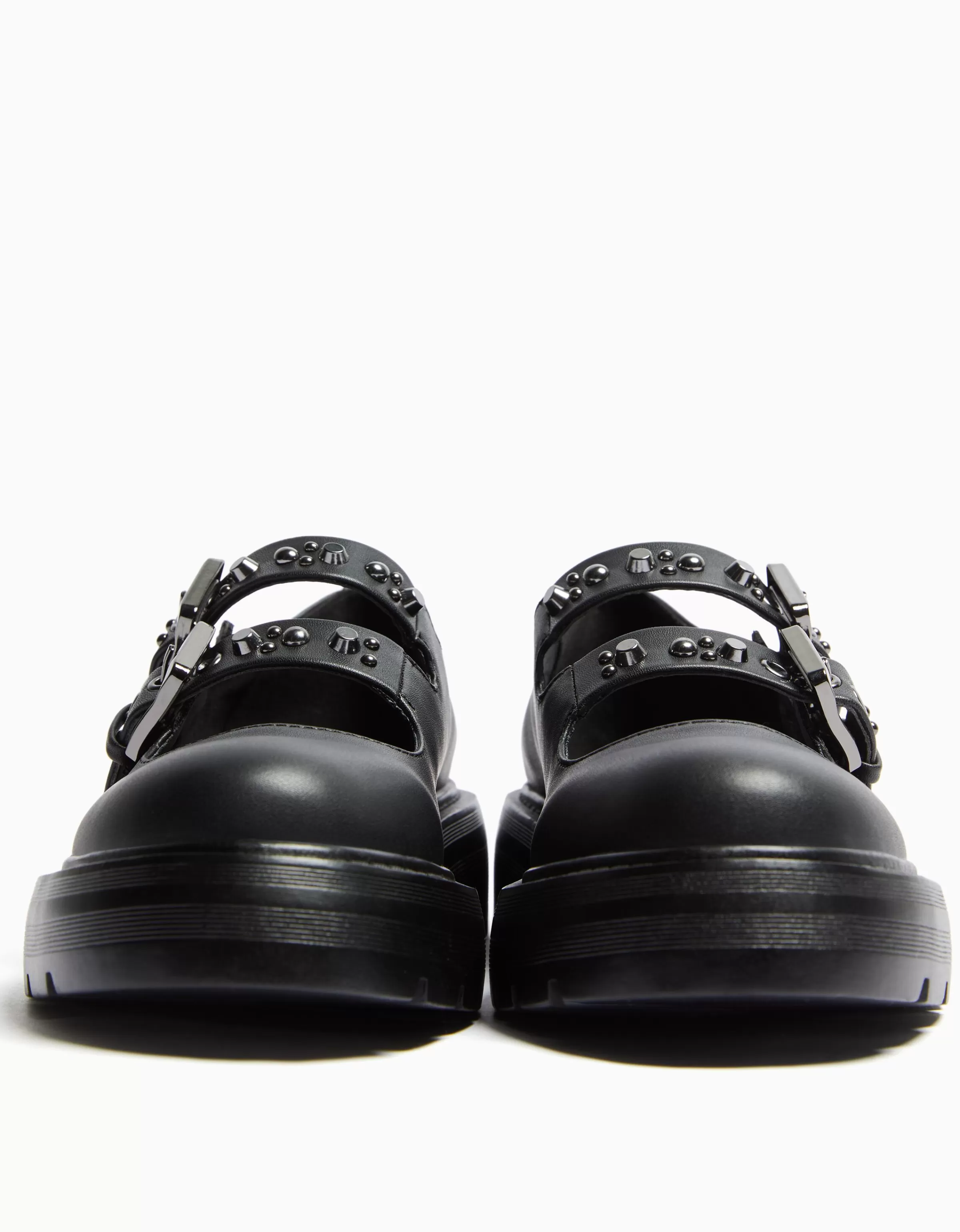 BERSHKA New*Chaussures plates type Mary Jane Noir