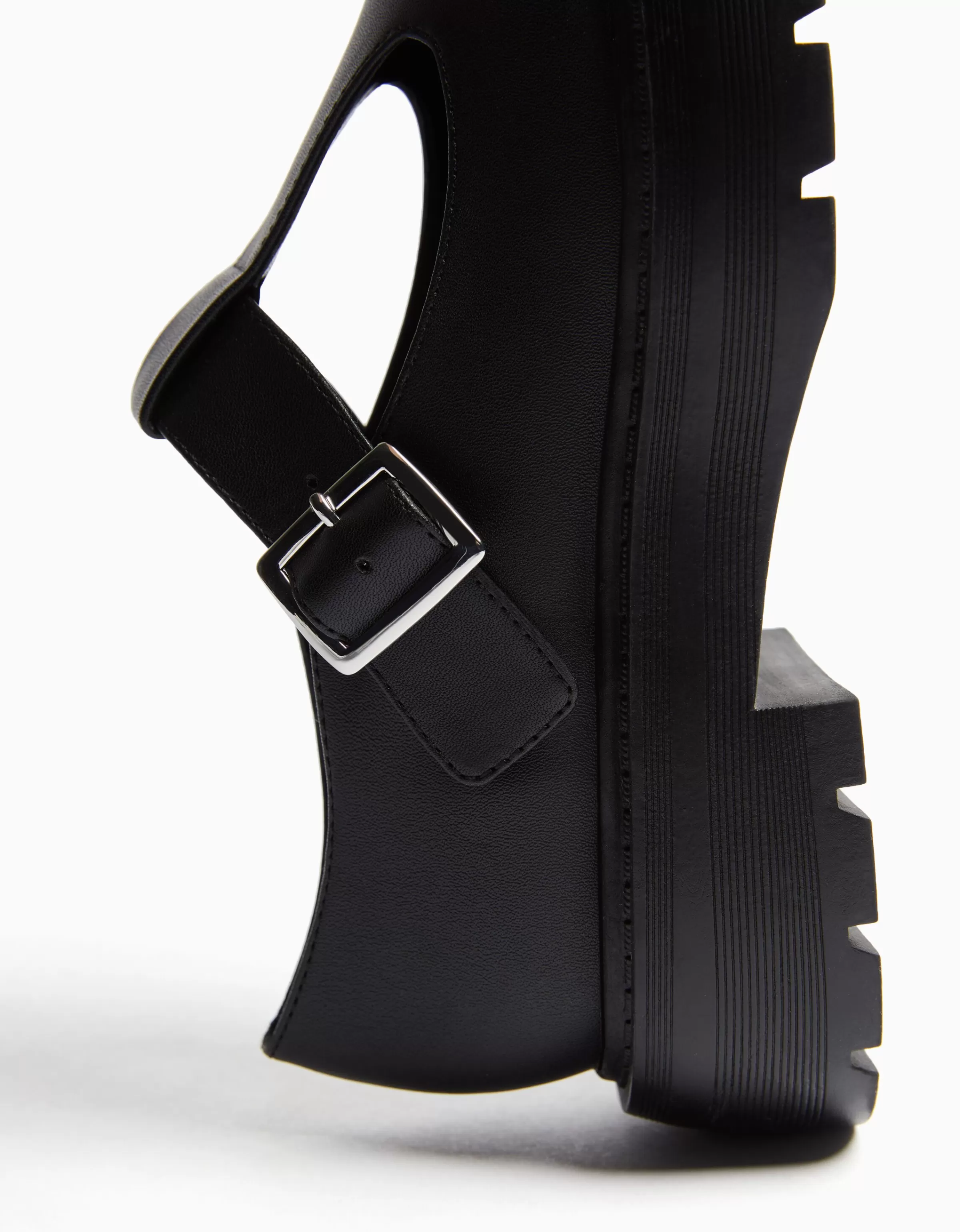 BERSHKA New*Chaussures plates type Mary Jane Noir