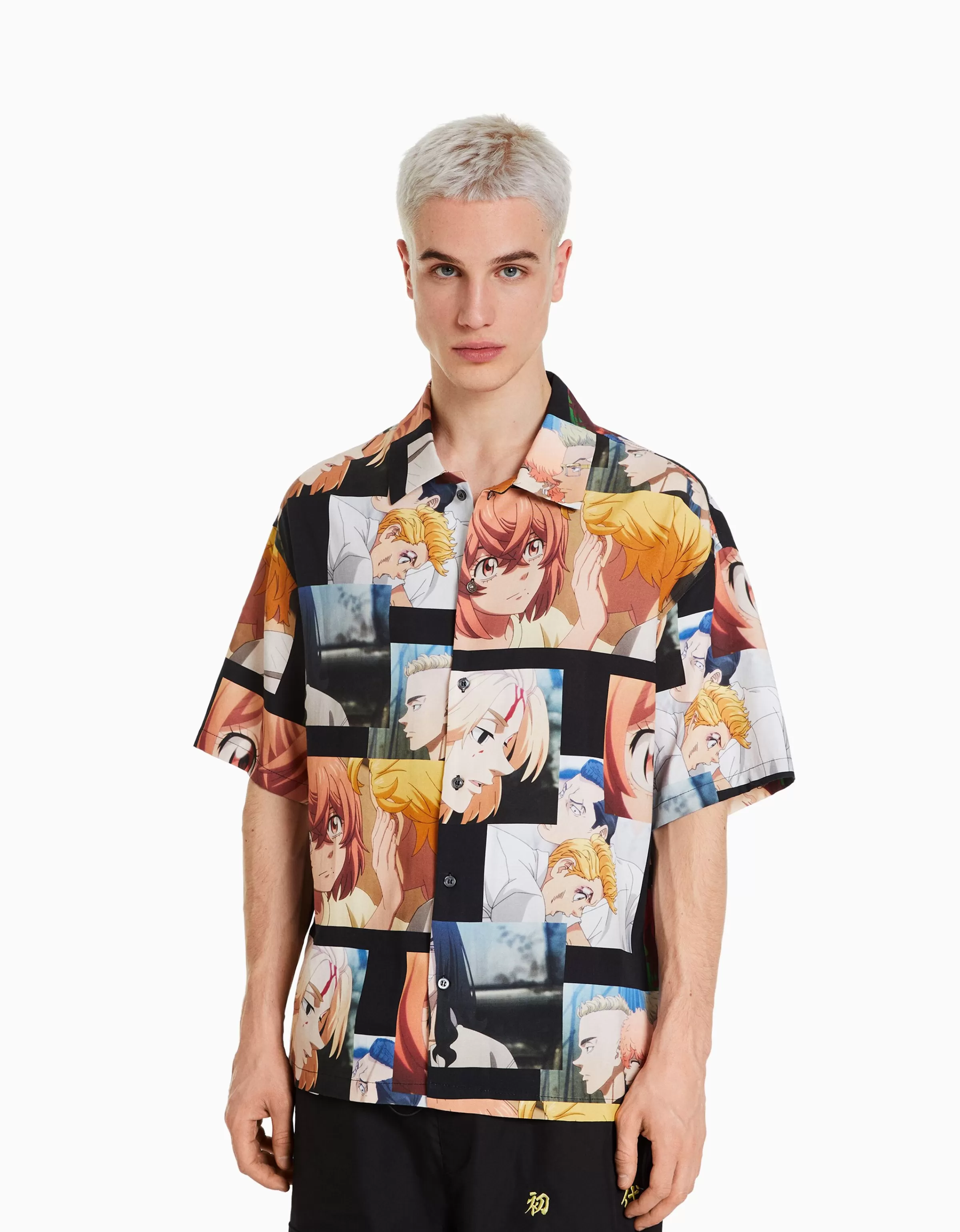 BERSHKA Collaborations®*Chemise manches courtes imprimé TOKYO REVENGERS Multicouleur