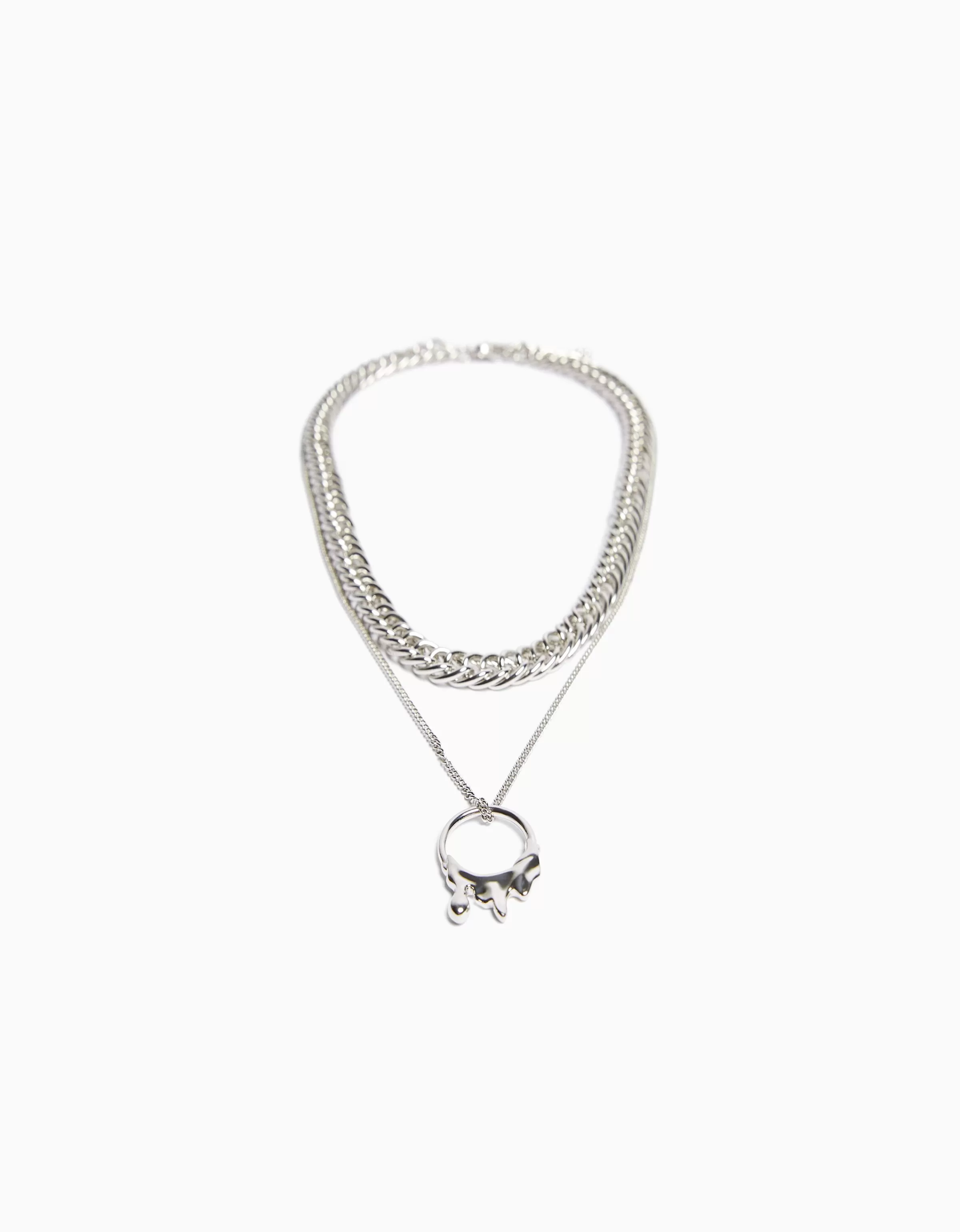 BERSHKA Tout voir*Collier pendentif Argent