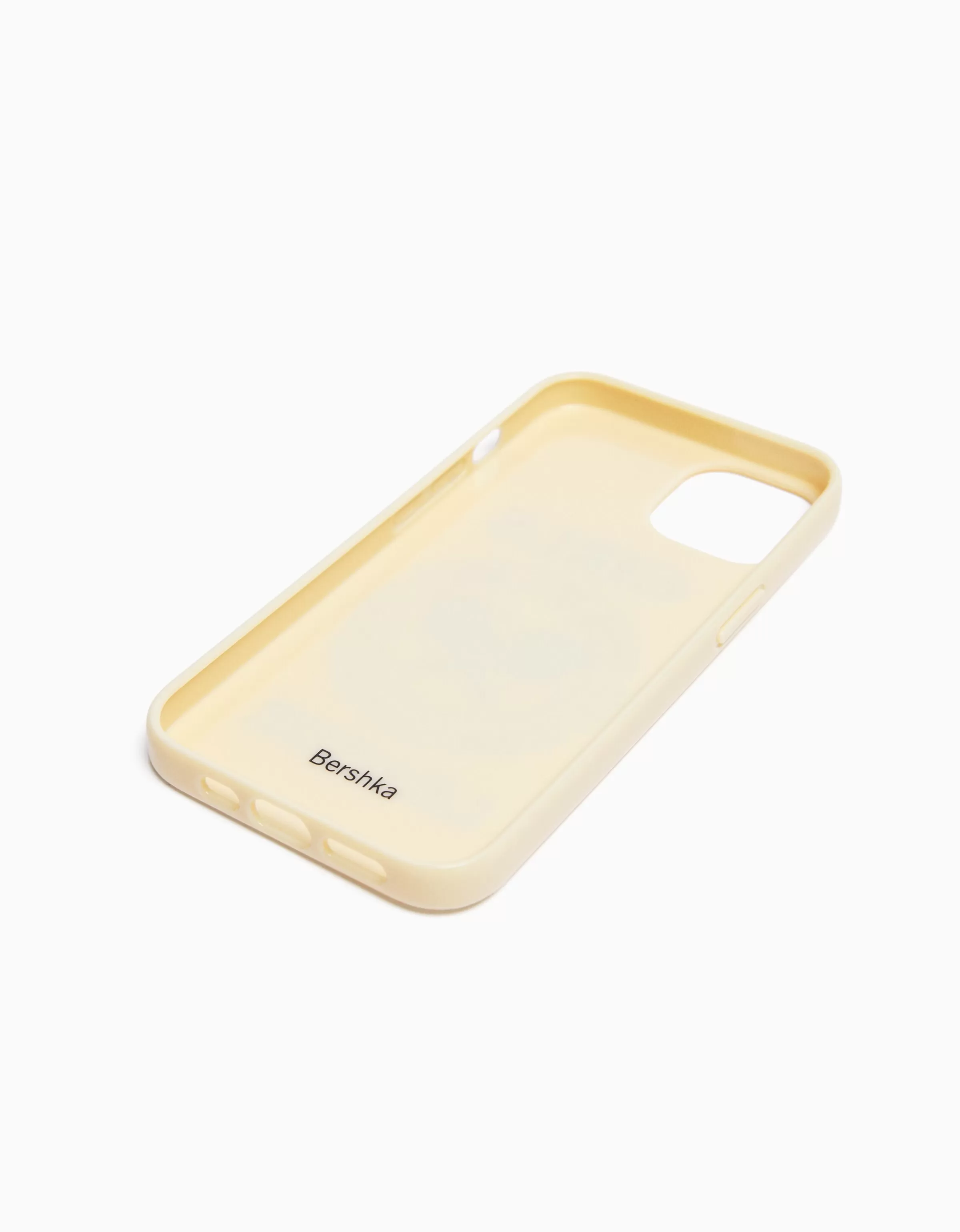 BERSHKA Tout voir*Coque mobile imprimé varsity Blanc cassé