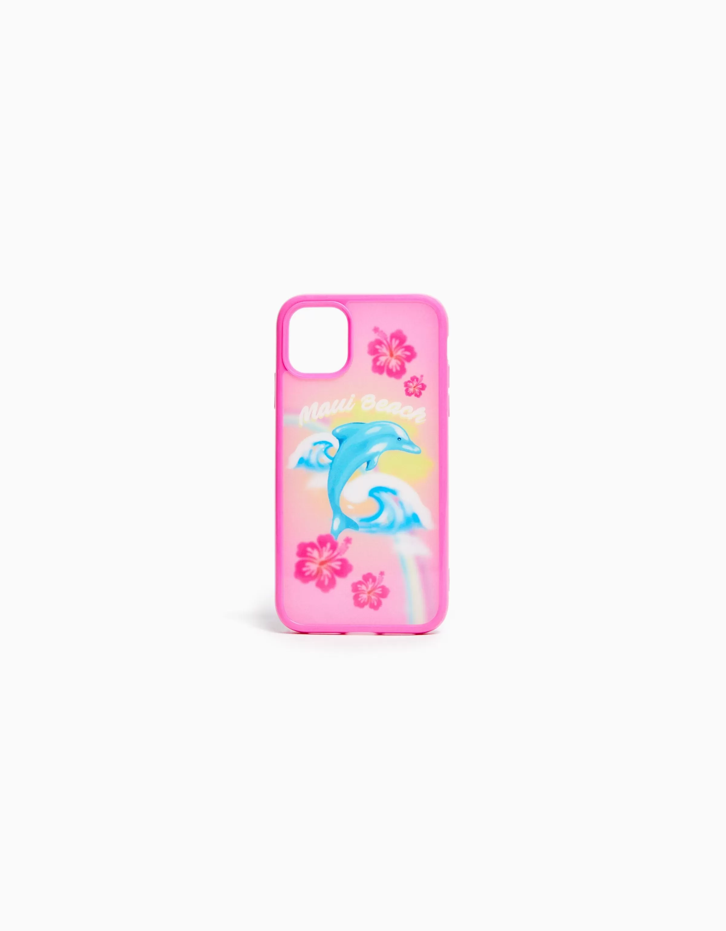 BERSHKA Tout voir*Coque mobile imprimée Fuchsia