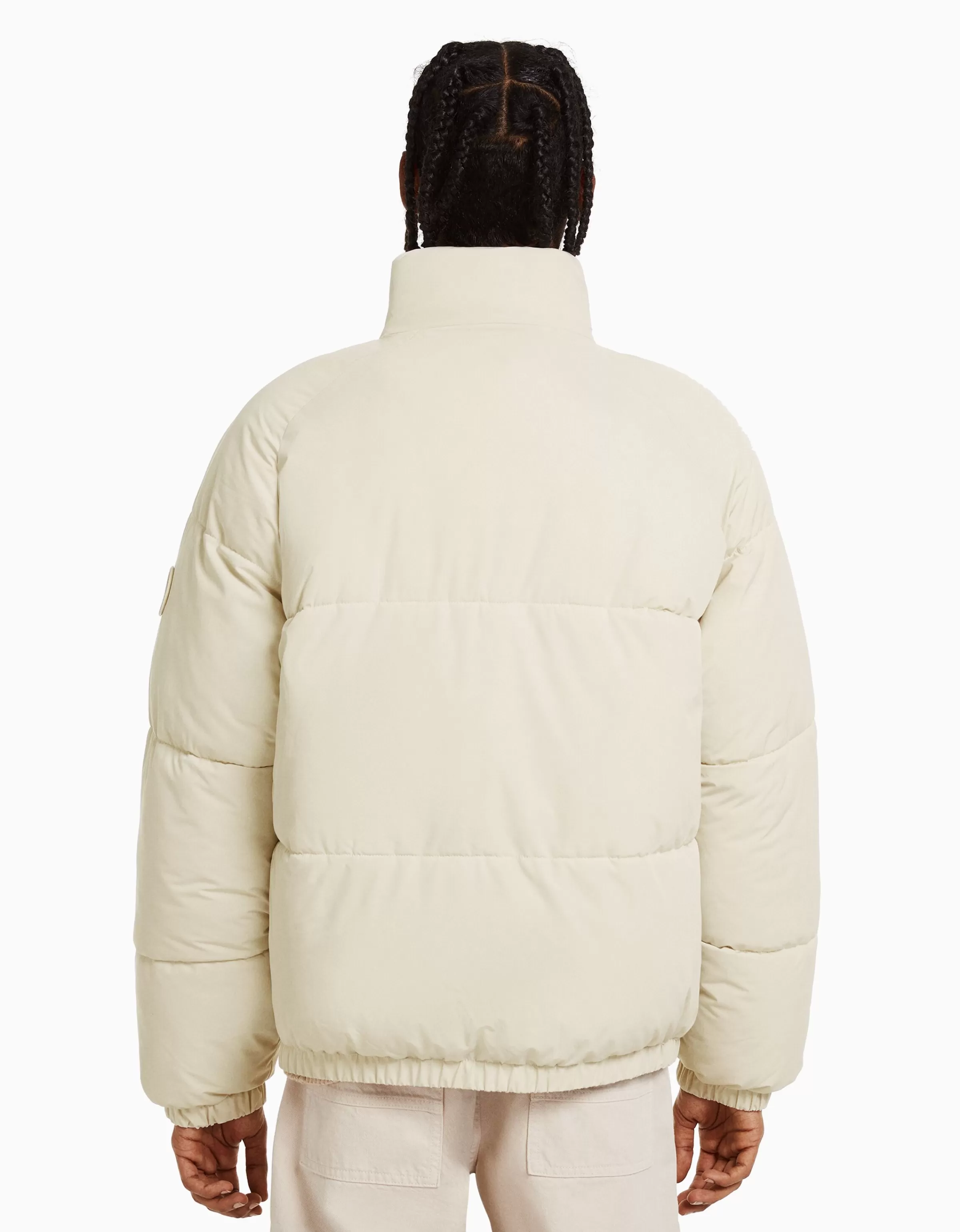 BERSHKA Blousons et manteaux*Doudoune Blanc cassé