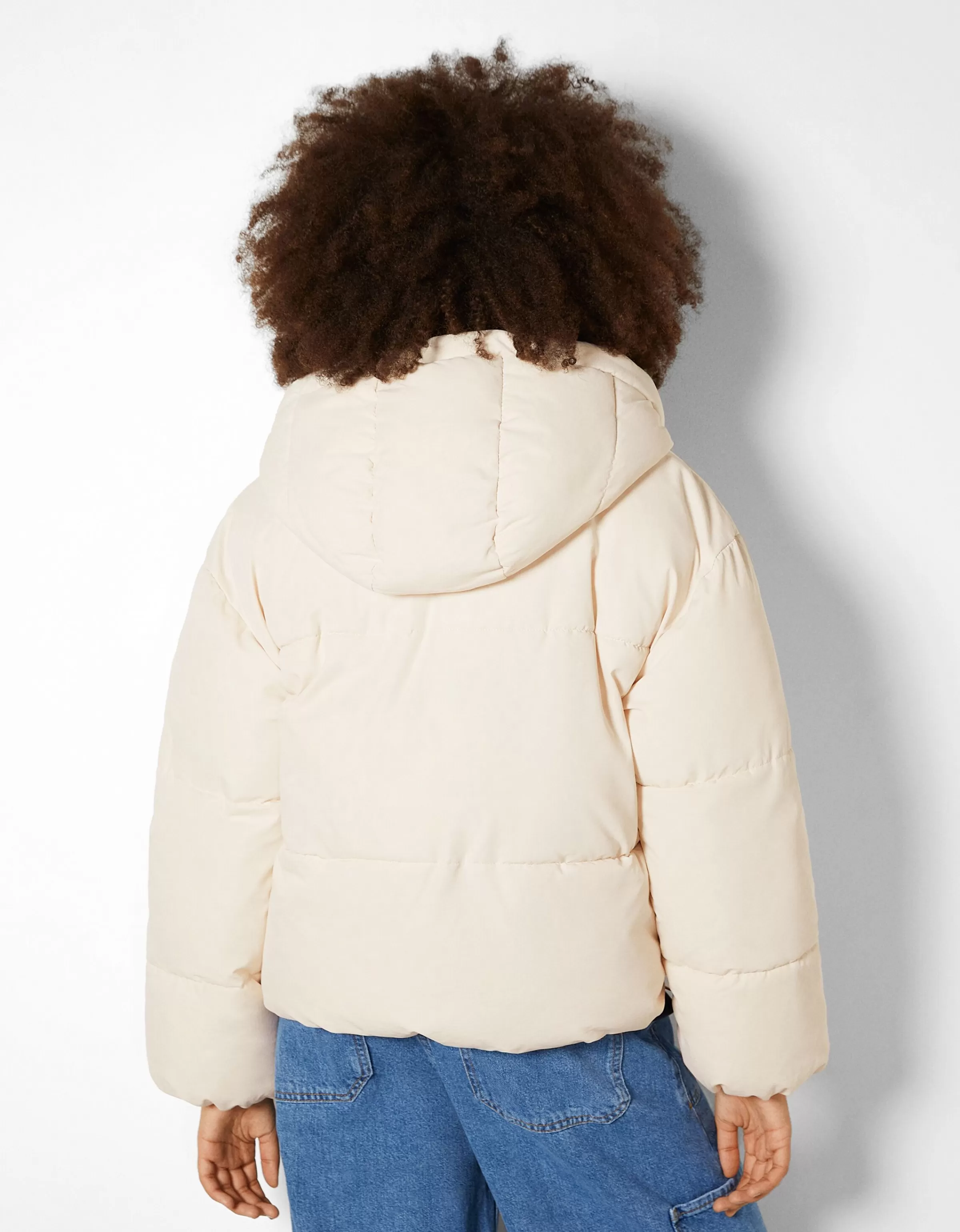 BERSHKA BSK Teen*Doudoune capuche oversize Marron