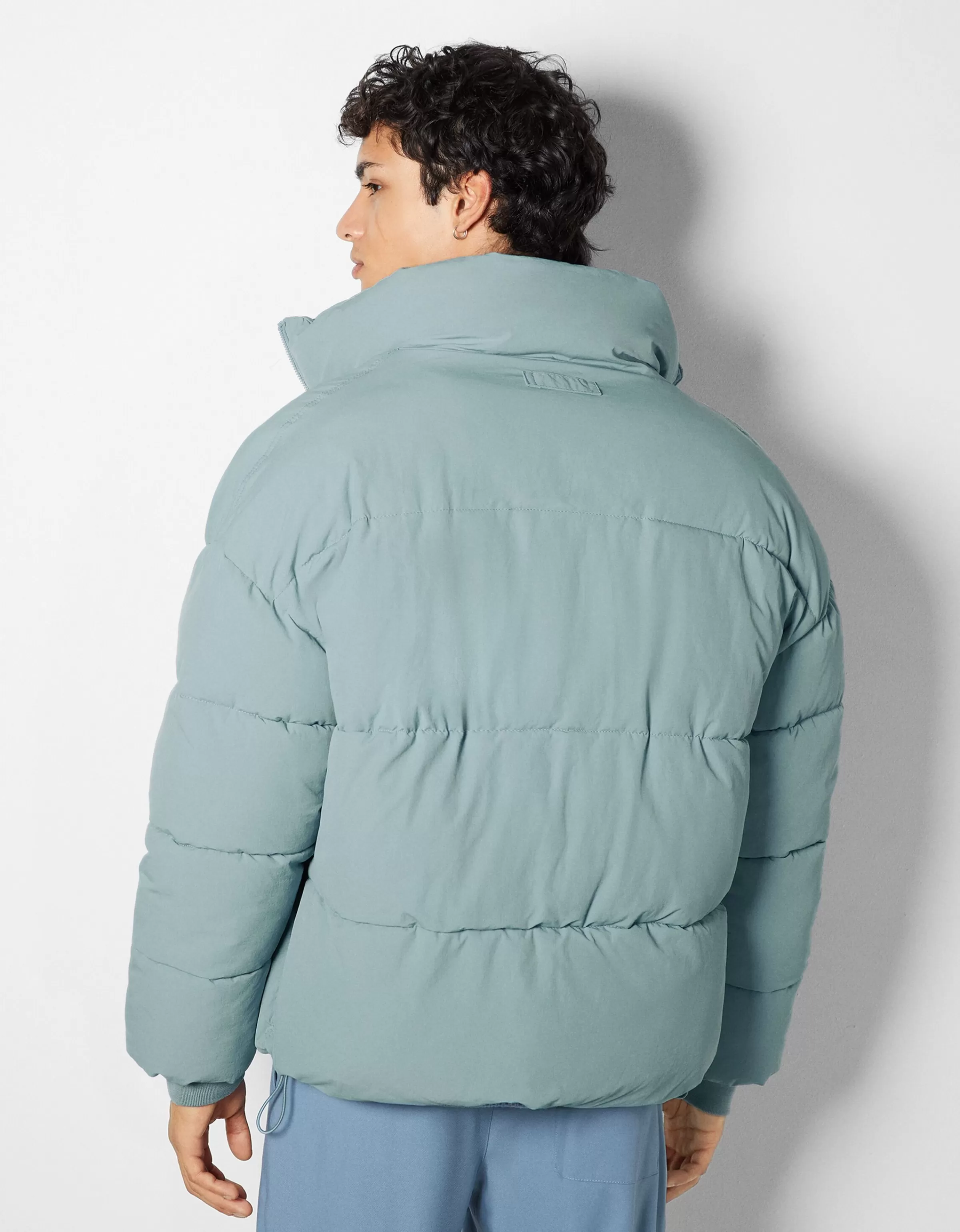 BERSHKA Blousons et manteaux*Doudoune oversize Bleu