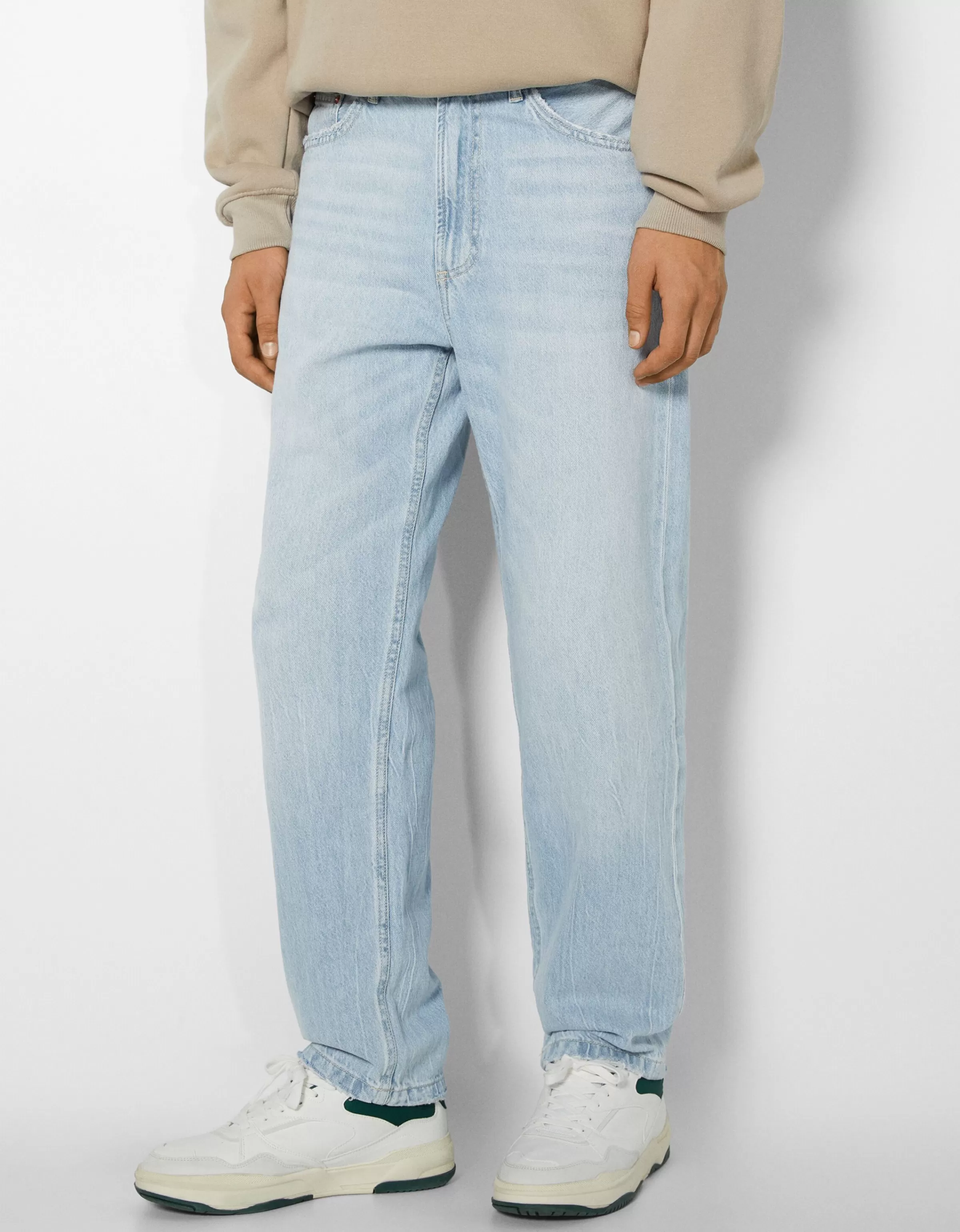 BERSHKA Jeans*Jean 90’s wide Bleu clair