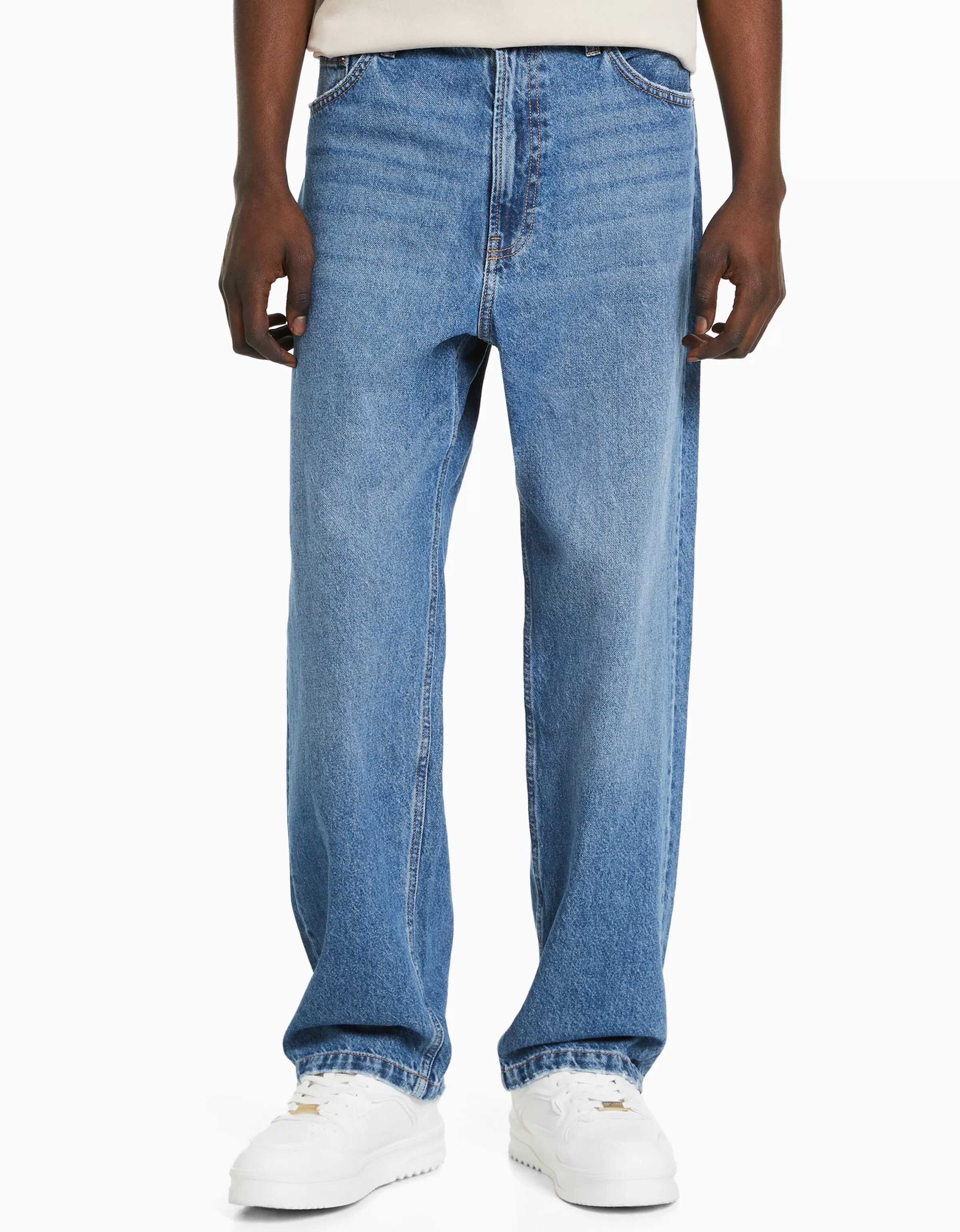 BERSHKA Vêtements*Jean baggy Bleu