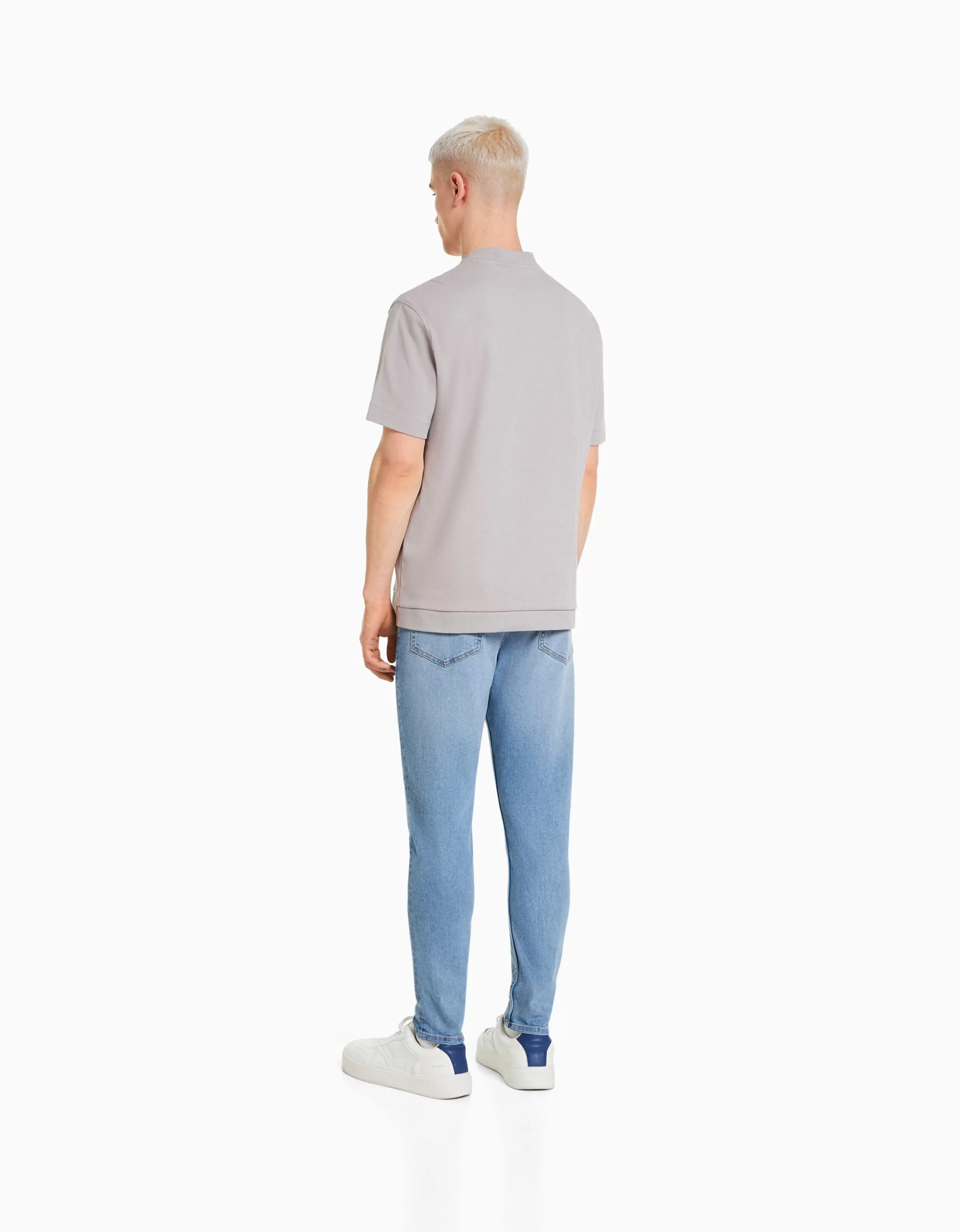 BERSHKA Jeans*Jean carrot fit Bleu