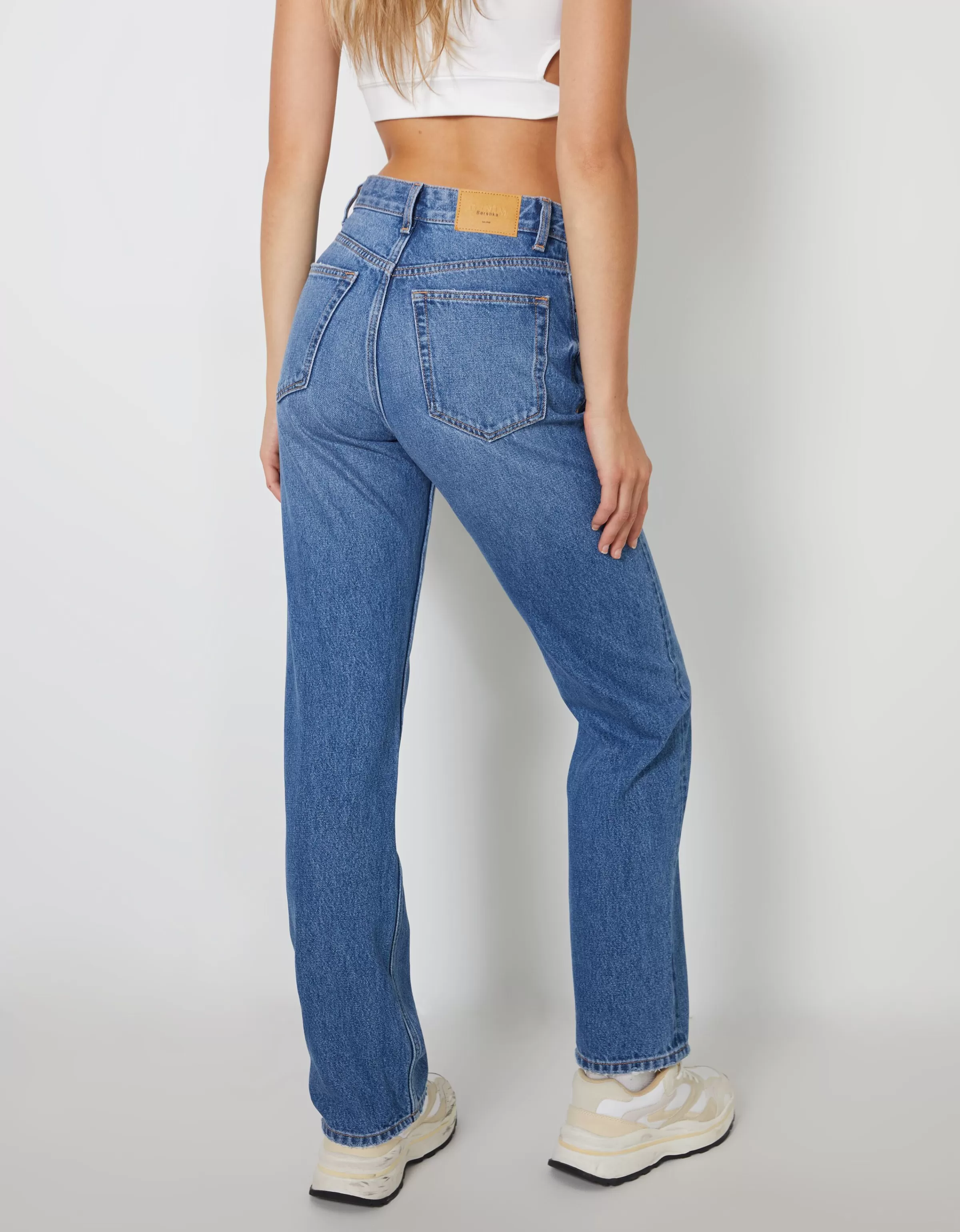 BERSHKA Jeans*Jean straight Bleu