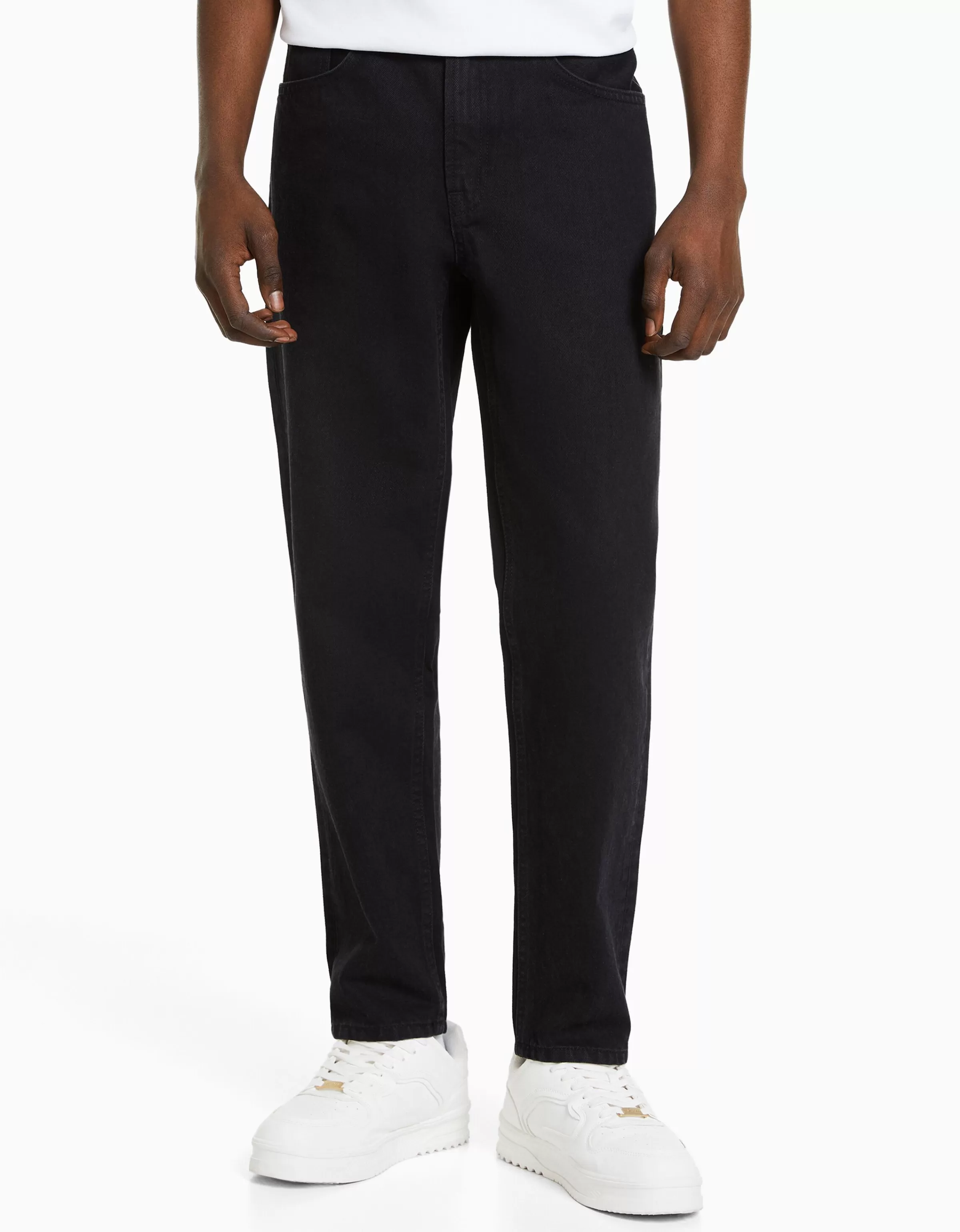 BERSHKA Vêtements*Jean straight style vintage Bleu clair