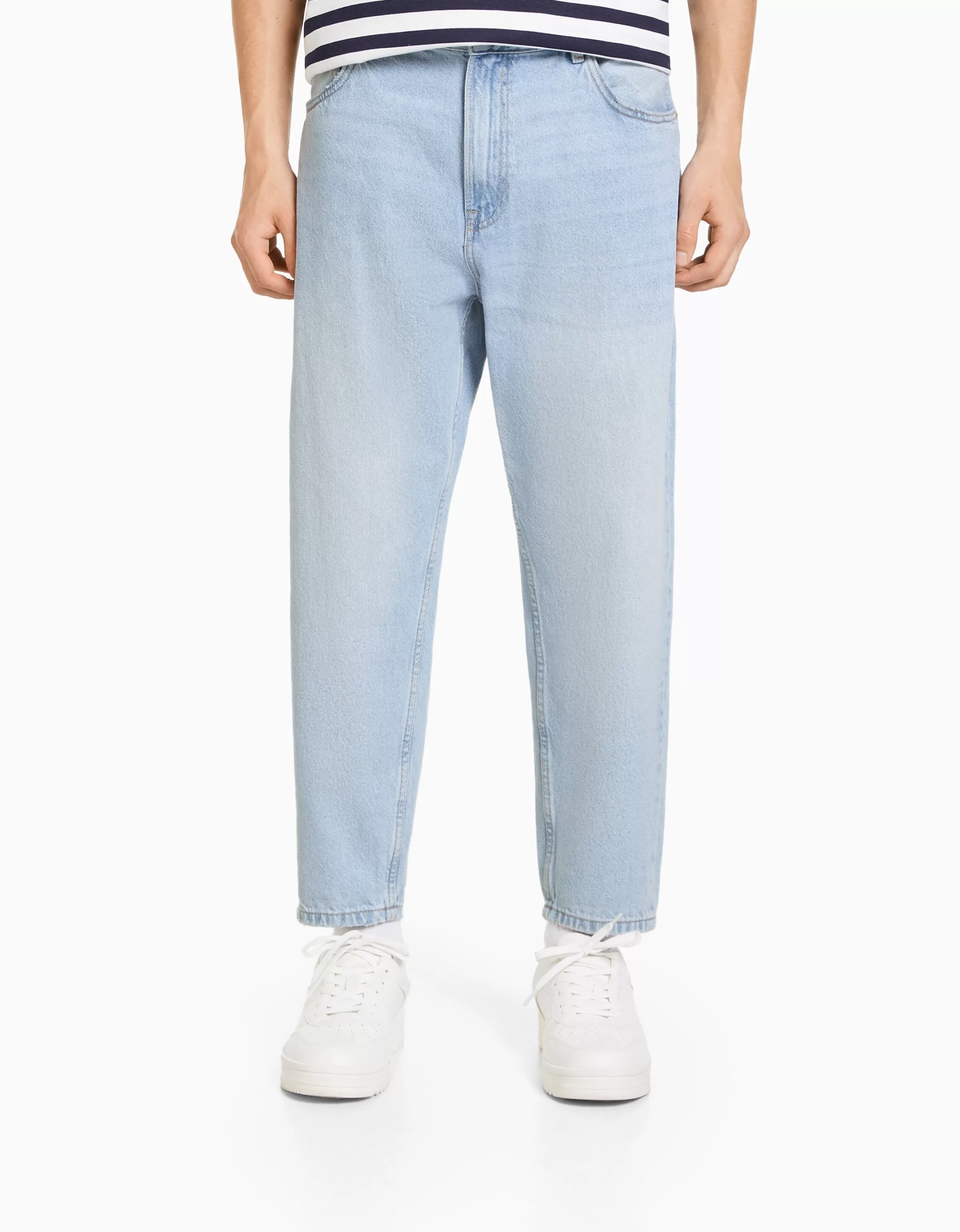 BERSHKA Jeans*Jeans loose Bleu clair