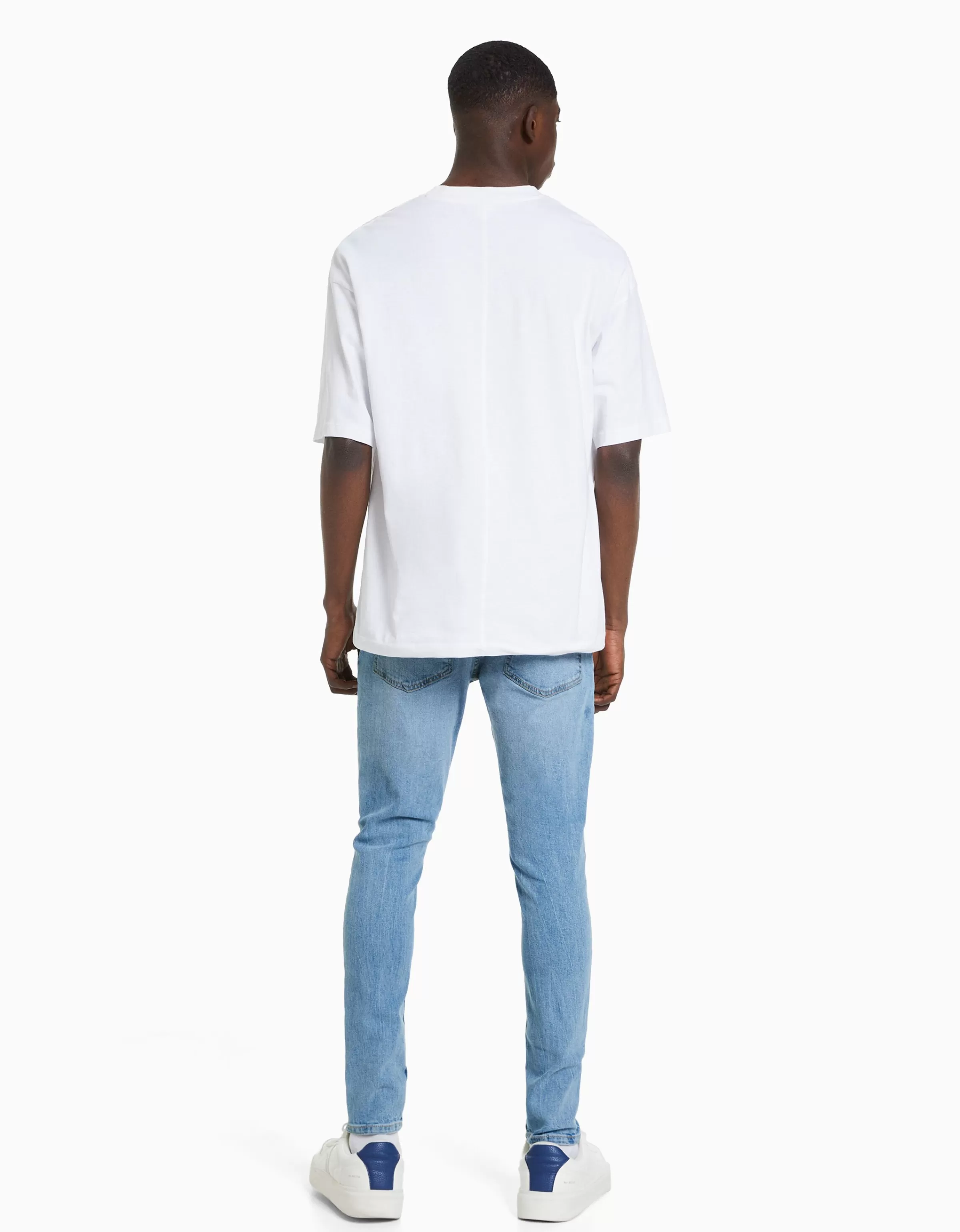 BERSHKA Pantalons et jeans*Jeans super skinny Blanc