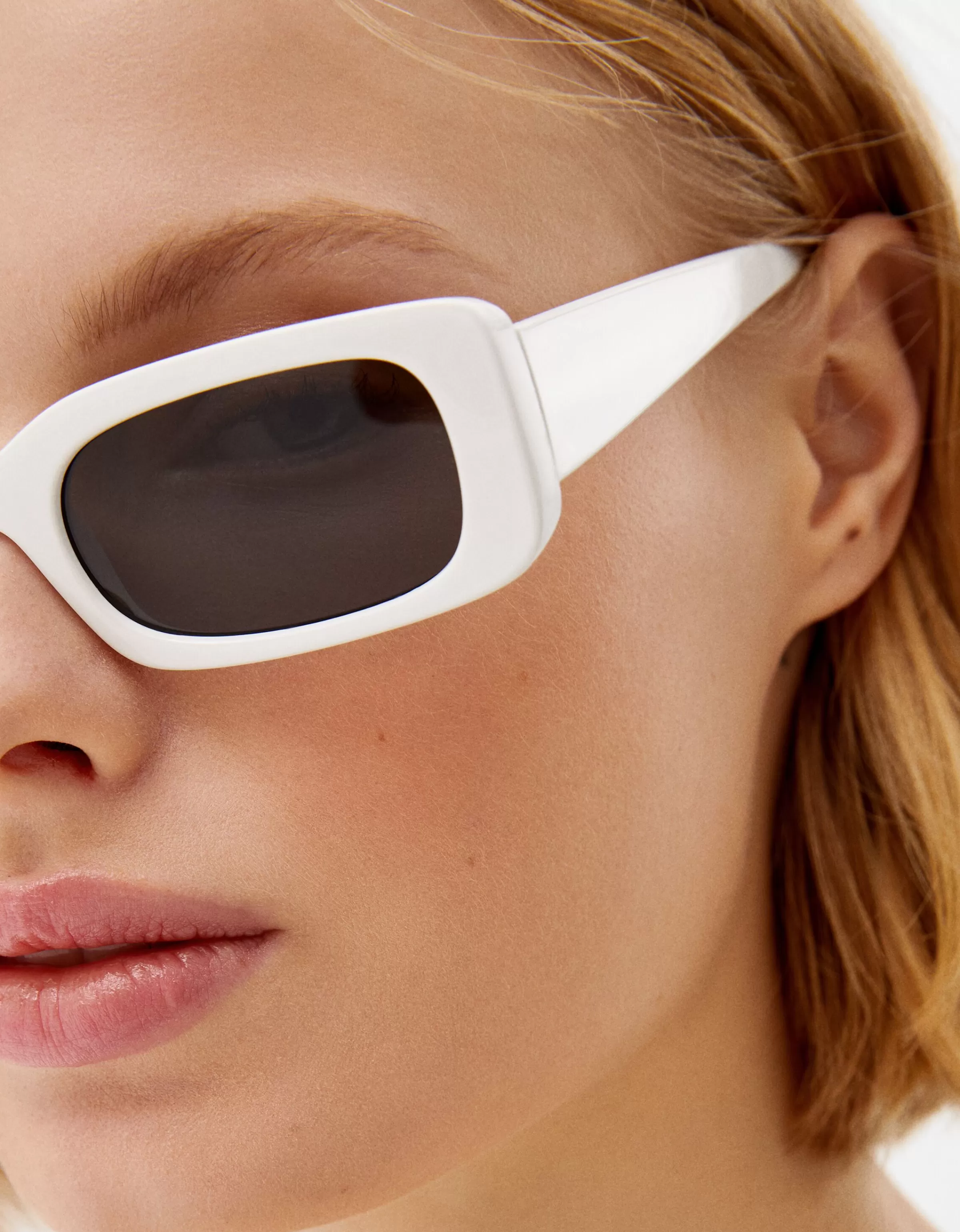 BERSHKA Lunettes*Lunettes de soleil Blanc