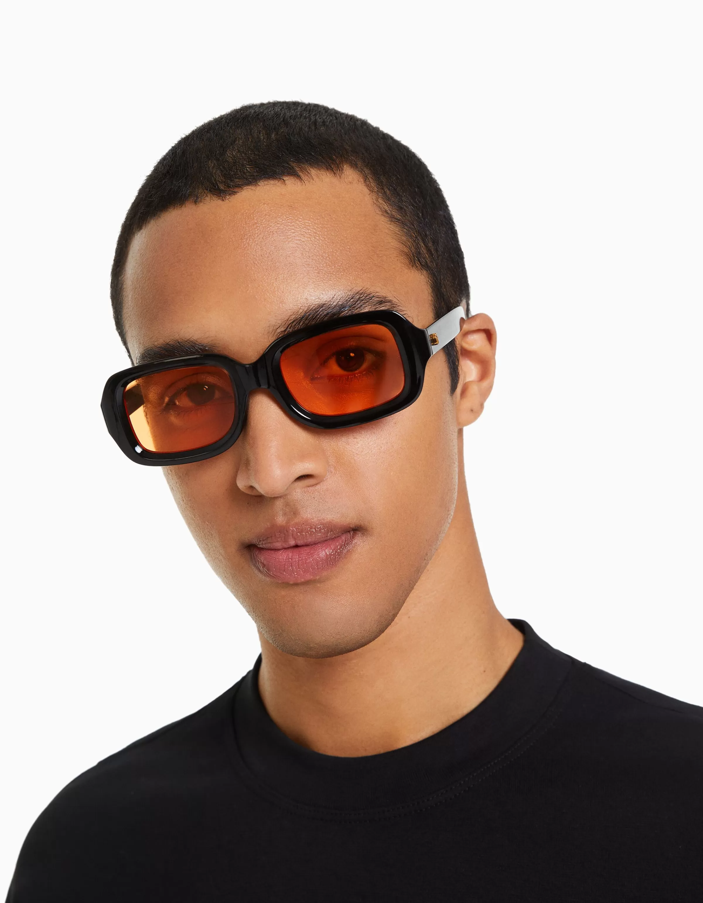 BERSHKA Accessoires*Lunettes de soleil ovales Orange