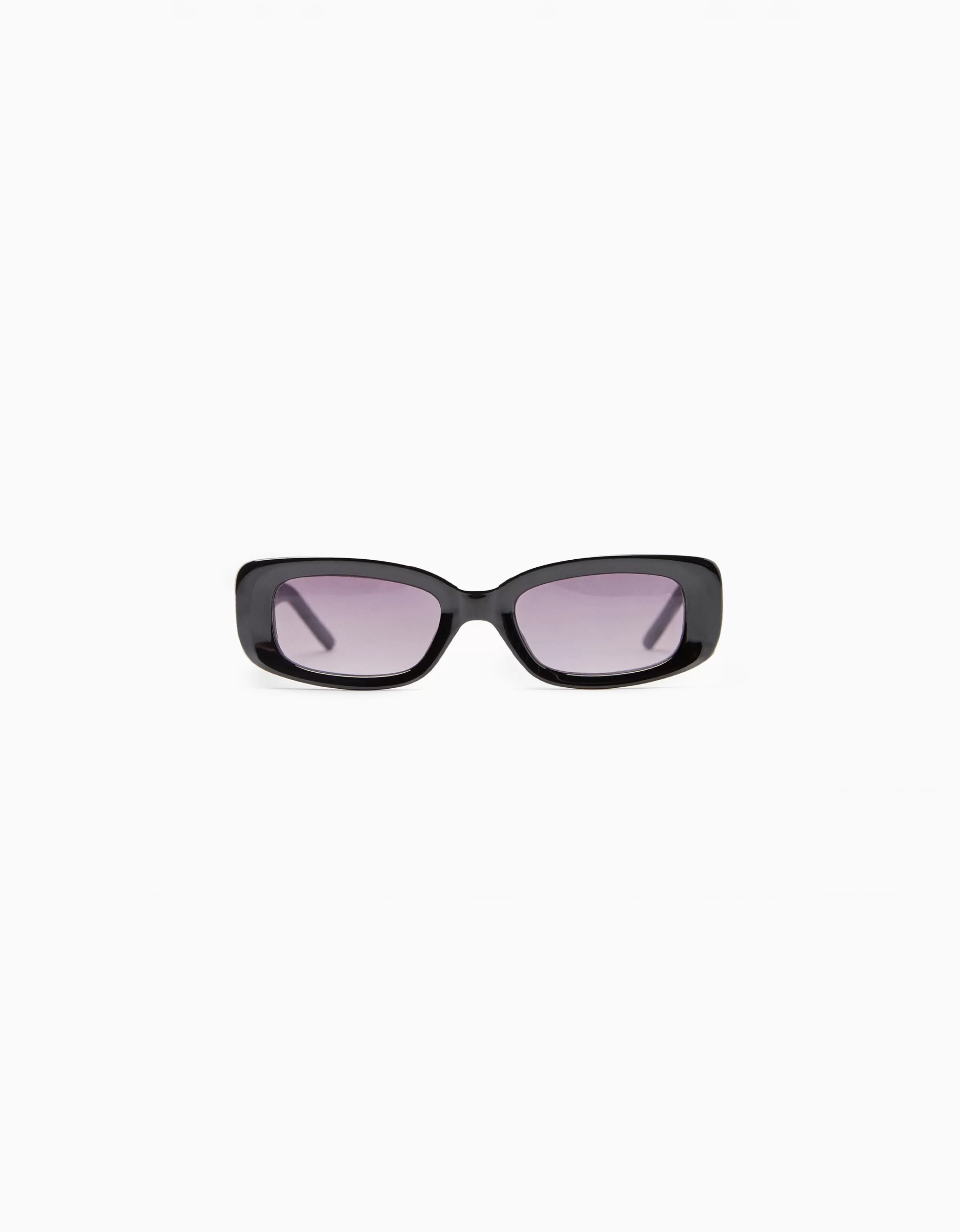 BERSHKA Lunettes*Lunettes de soleil rectangulaires Noir