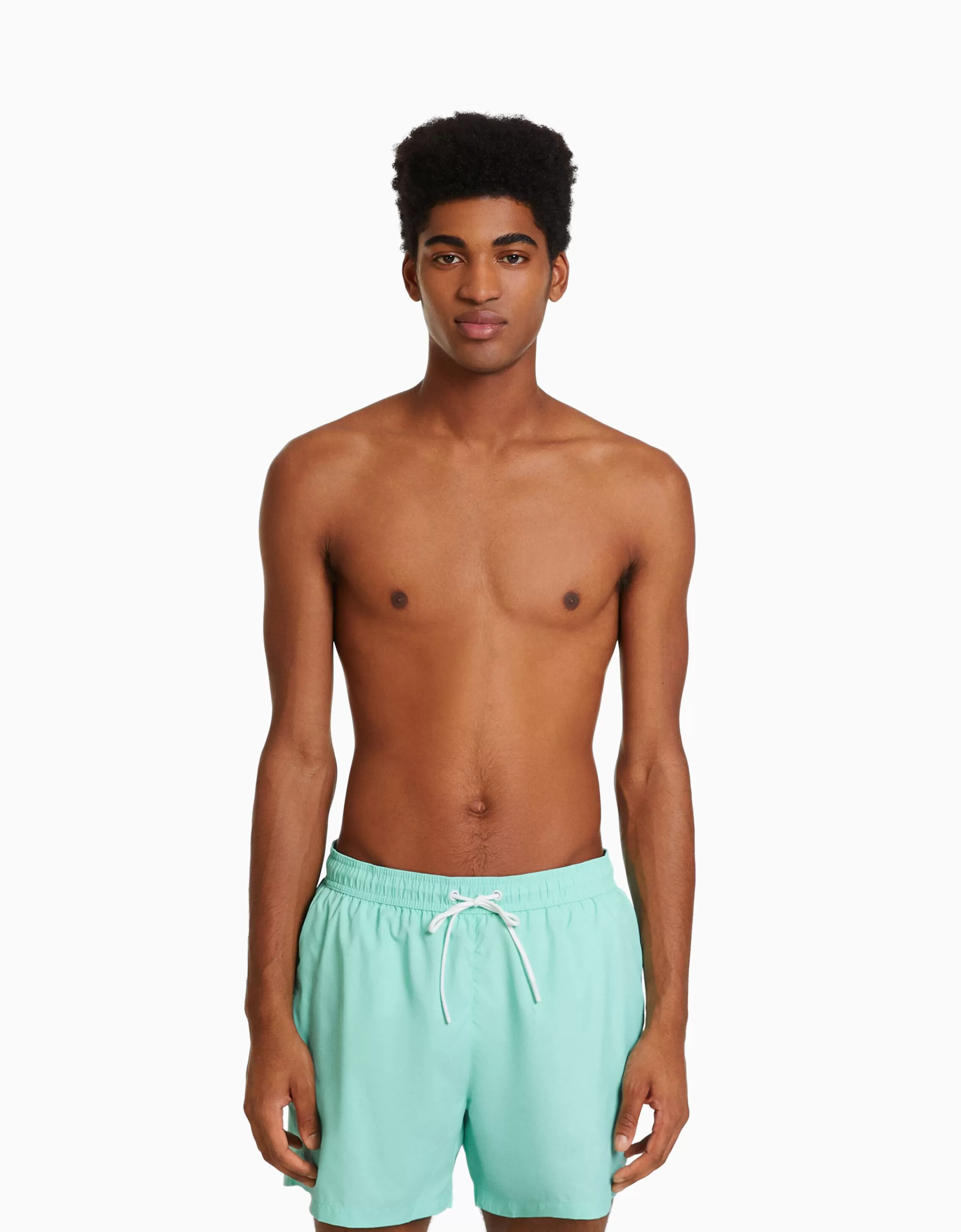 BERSHKA Maillots de bain*Maillot de bain basique Bleu turquoise