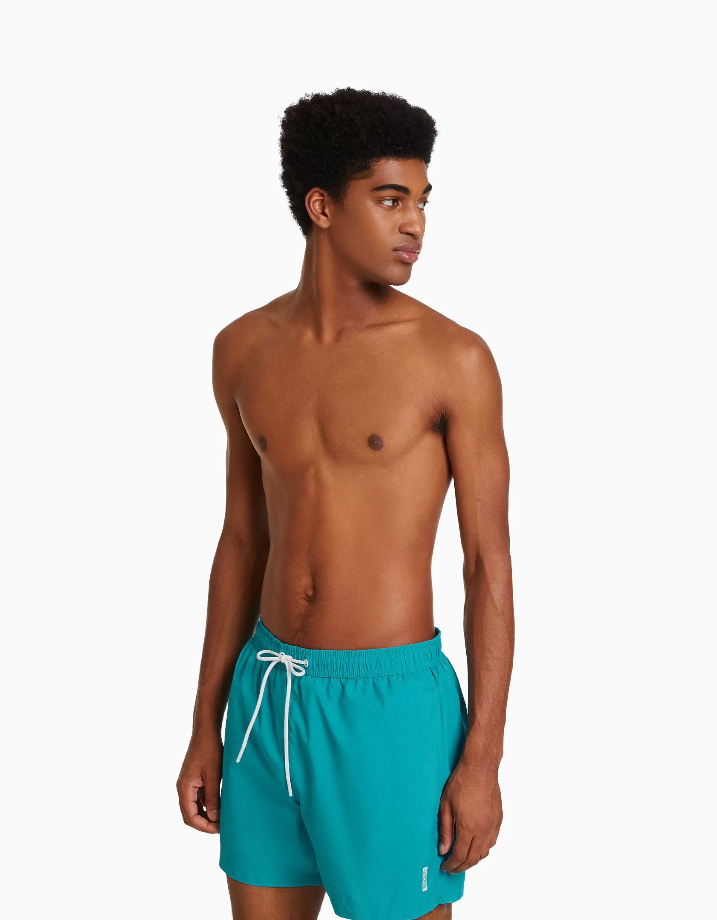 BERSHKA Maillots de bain*Maillot de bain basique Bleu turquoise