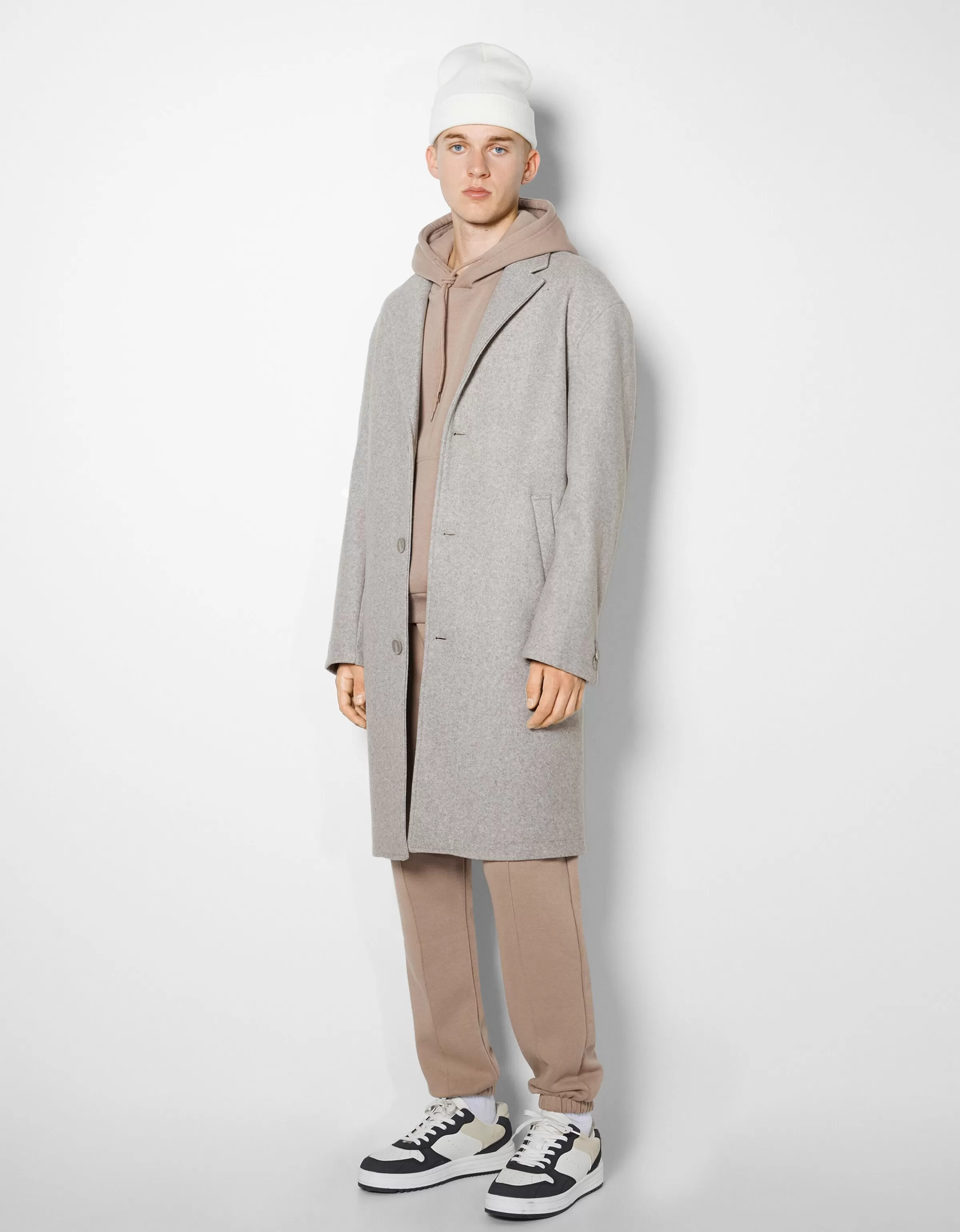 BERSHKA Blousons et manteaux*Manteau confort Camel