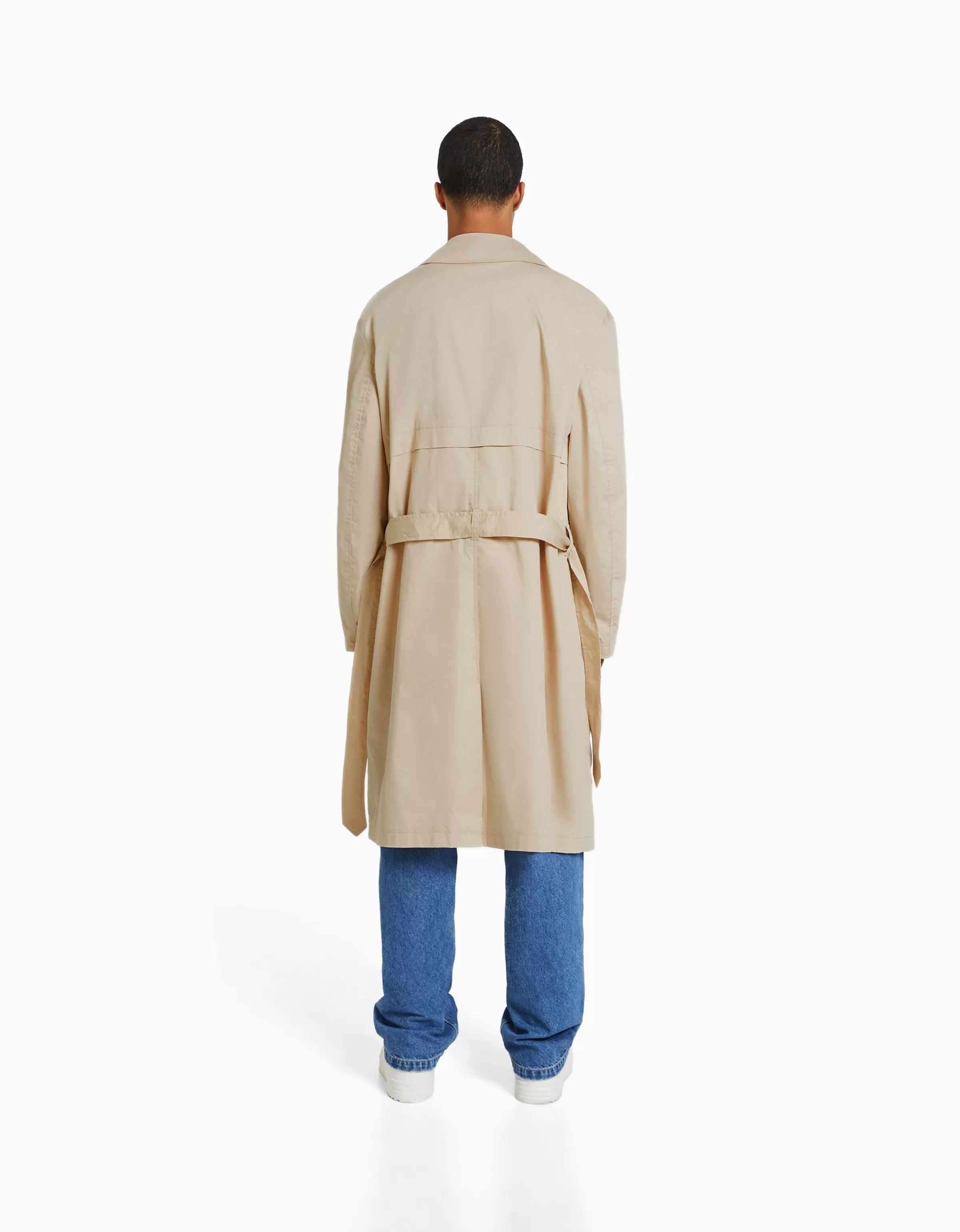 BERSHKA Blousons et manteaux*Manteau trench coton Sable