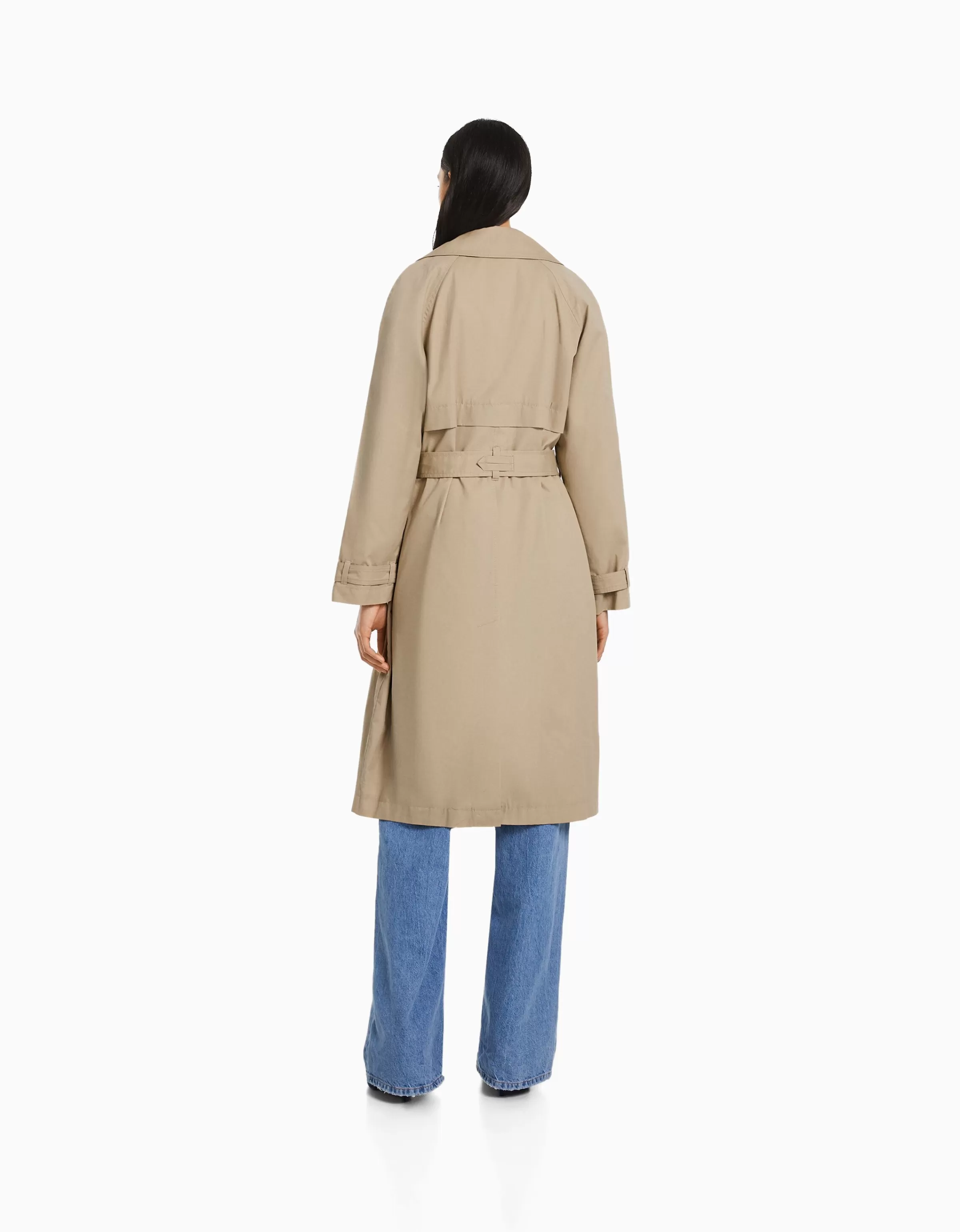 BERSHKA Best sellers*Manteau trench coton Camel