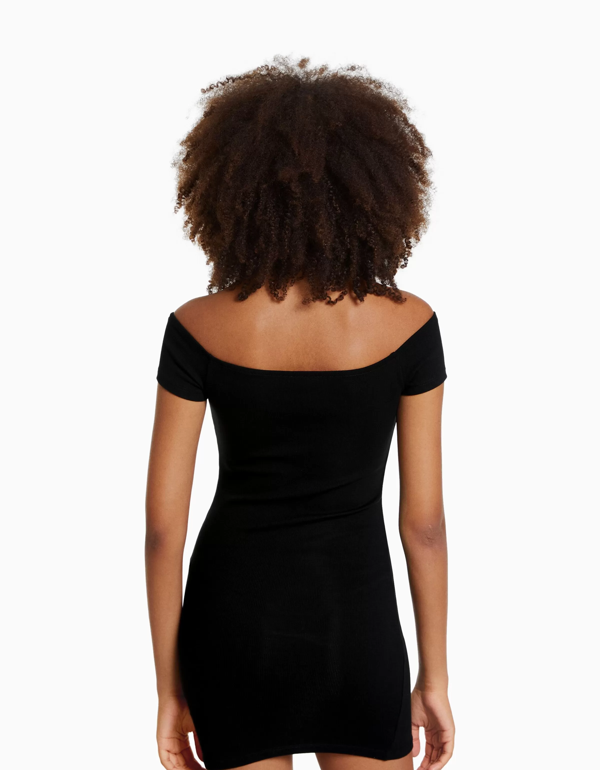 BERSHKA Vêtements*Mini-robe Bardot Noir