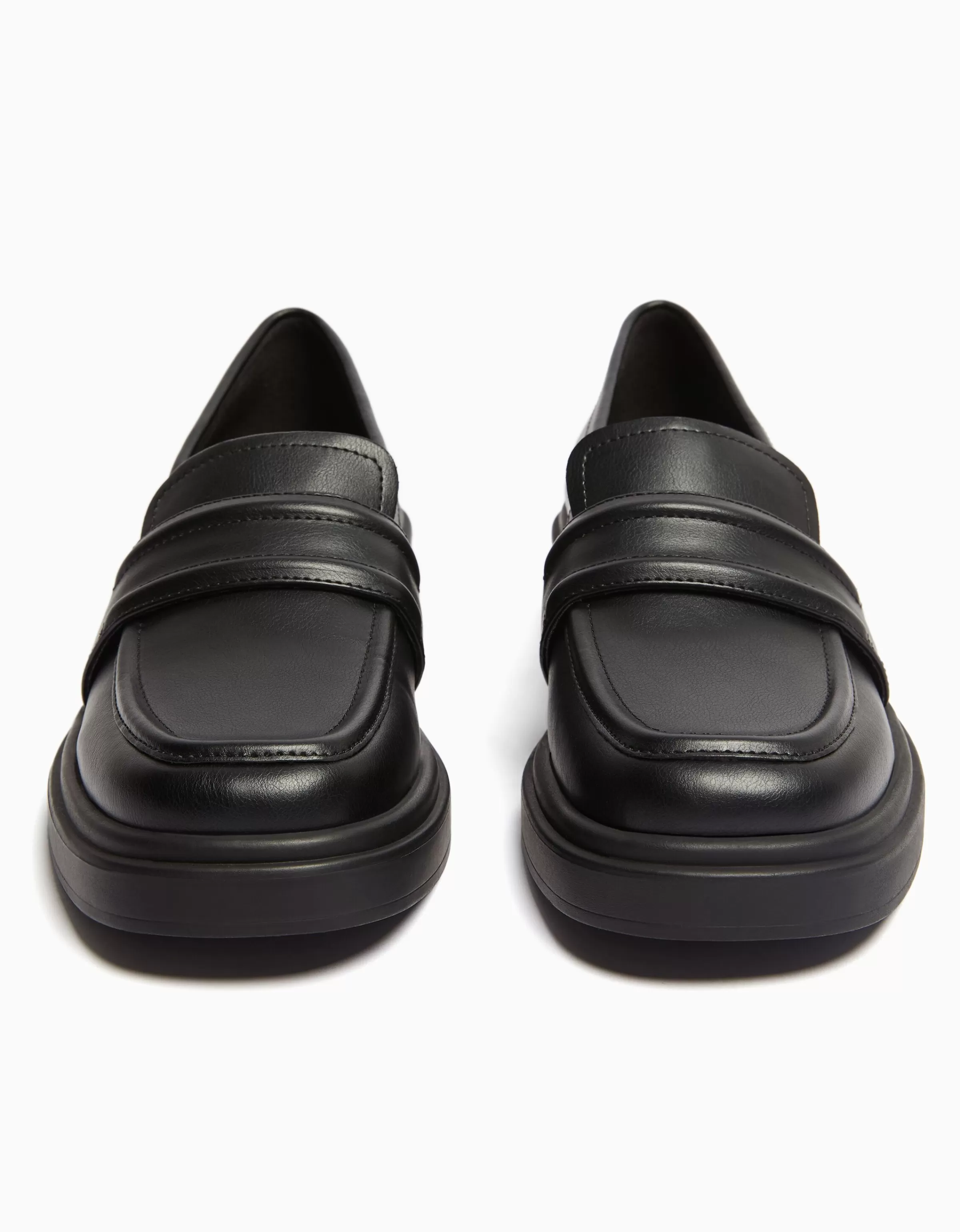 BERSHKA BSK Teen*Mocassins barrette Noir