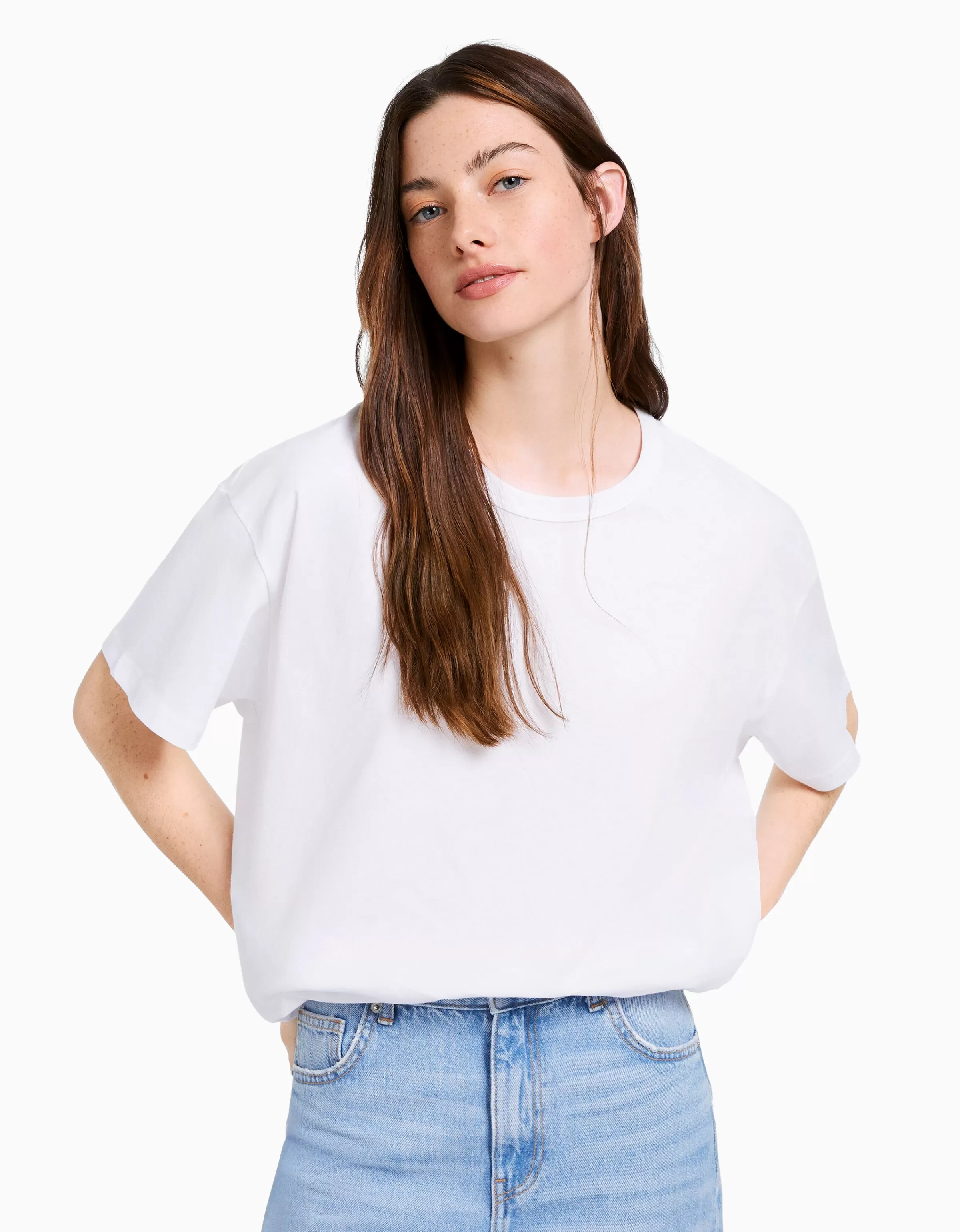 BERSHKA Packs*Pack 2 T-shirts oversize manches courtes Multicouleur