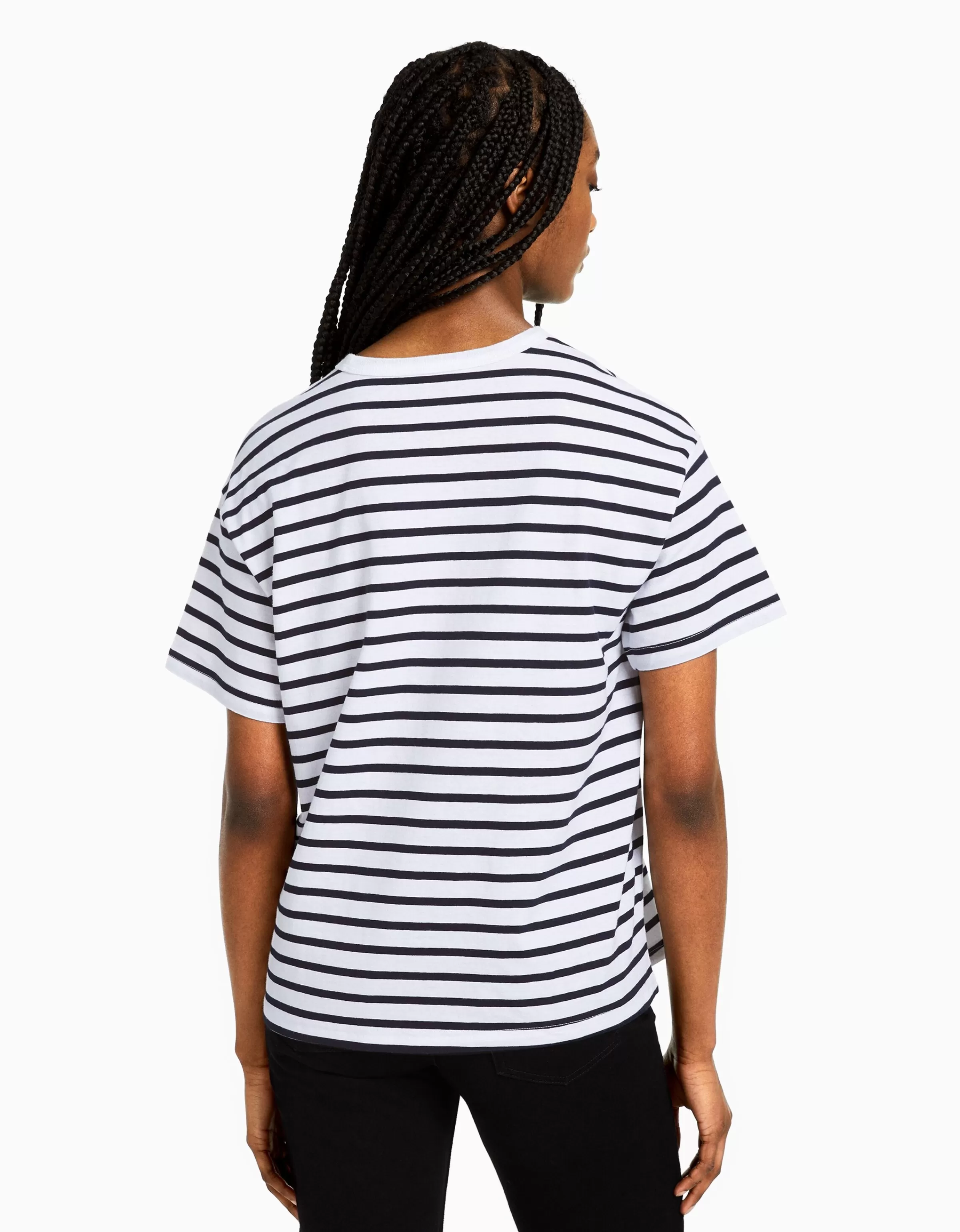 BERSHKA Packs*Pack 2 T-shirts oversize manches courtes Multicouleur