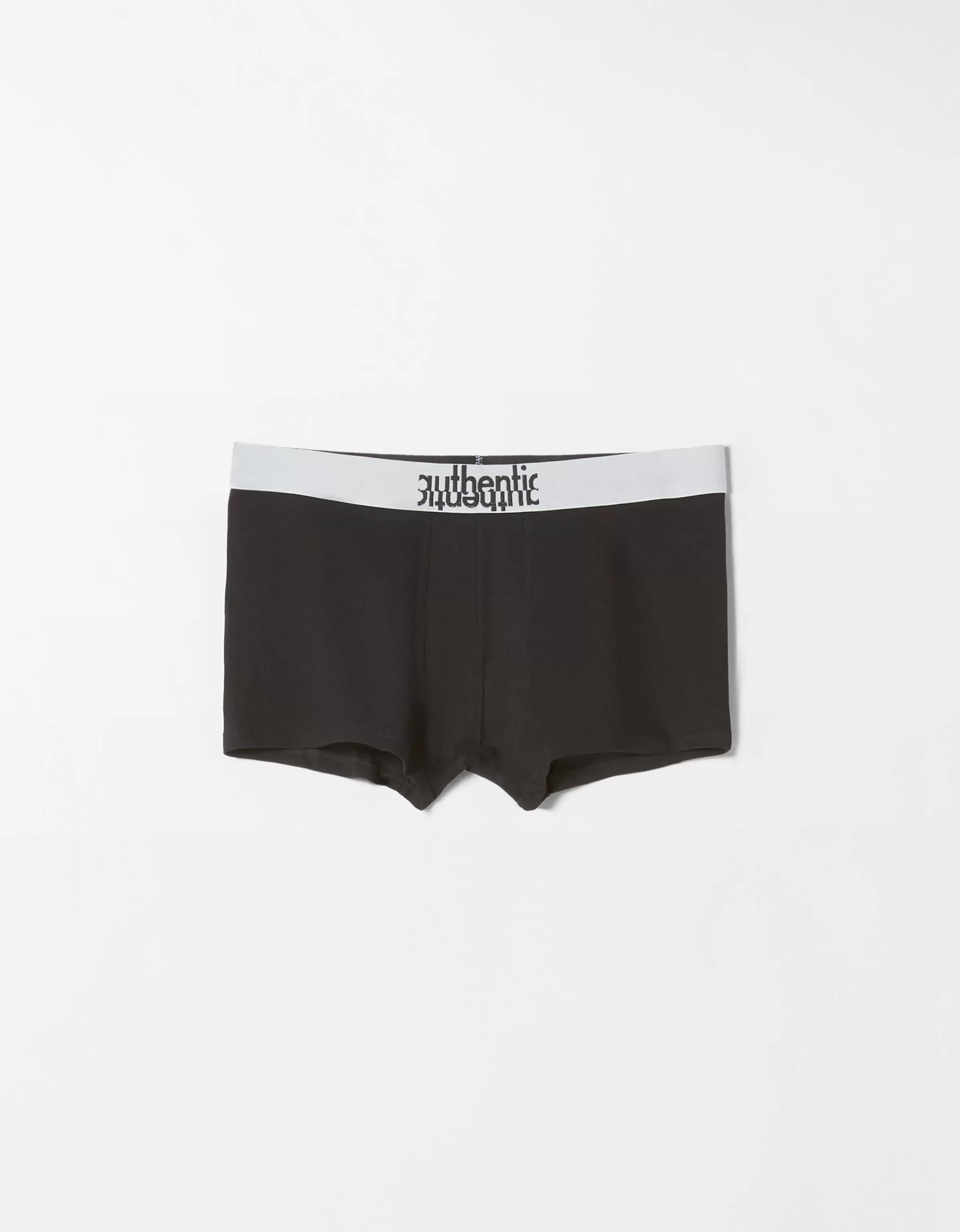 BERSHKA Underwear*Pack 3 boxers lettering Noir