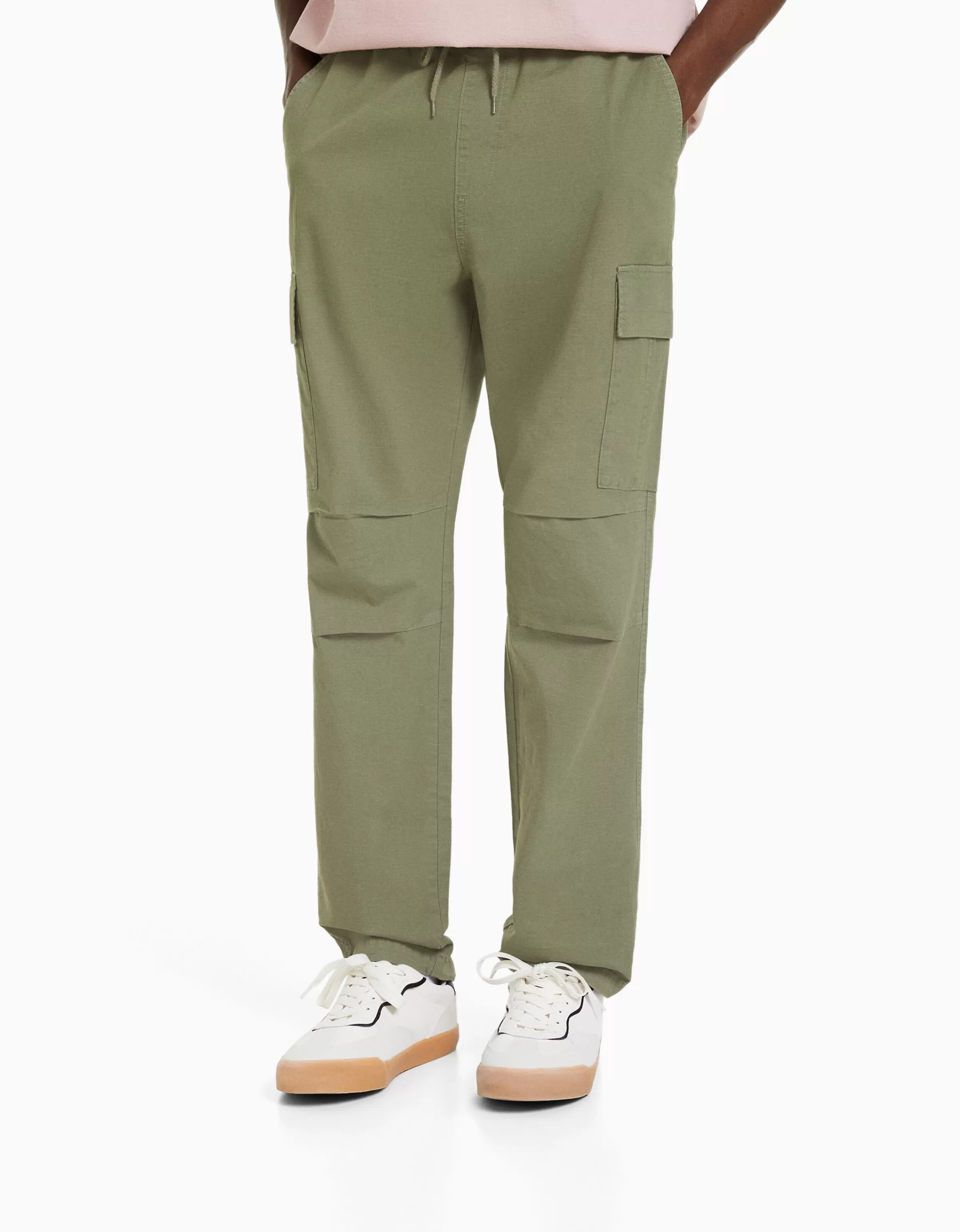 BERSHKA Vêtements*Pantalon cargo stoppeurs Noir