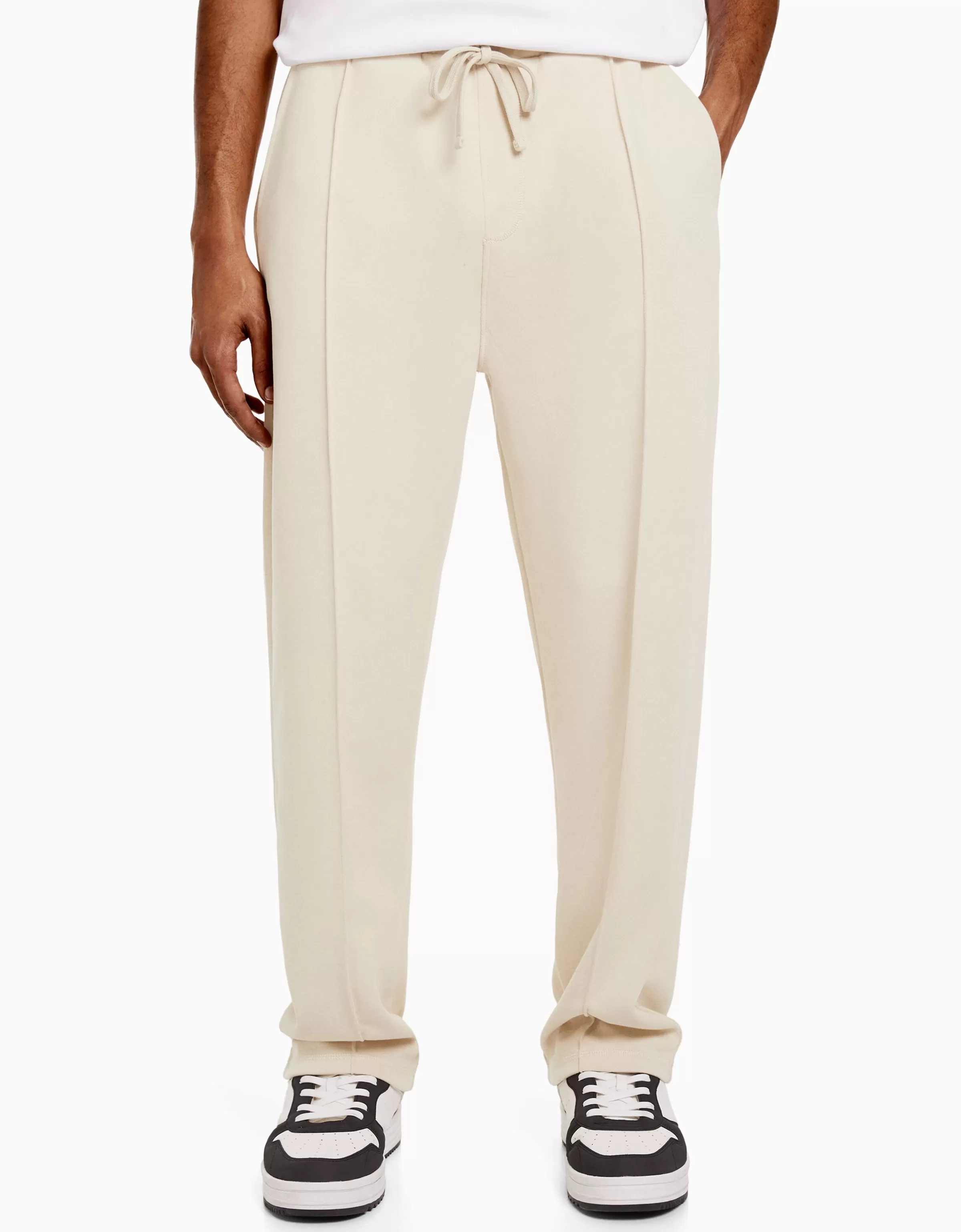 BERSHKA Vêtements*Pantalon palazzo Beige