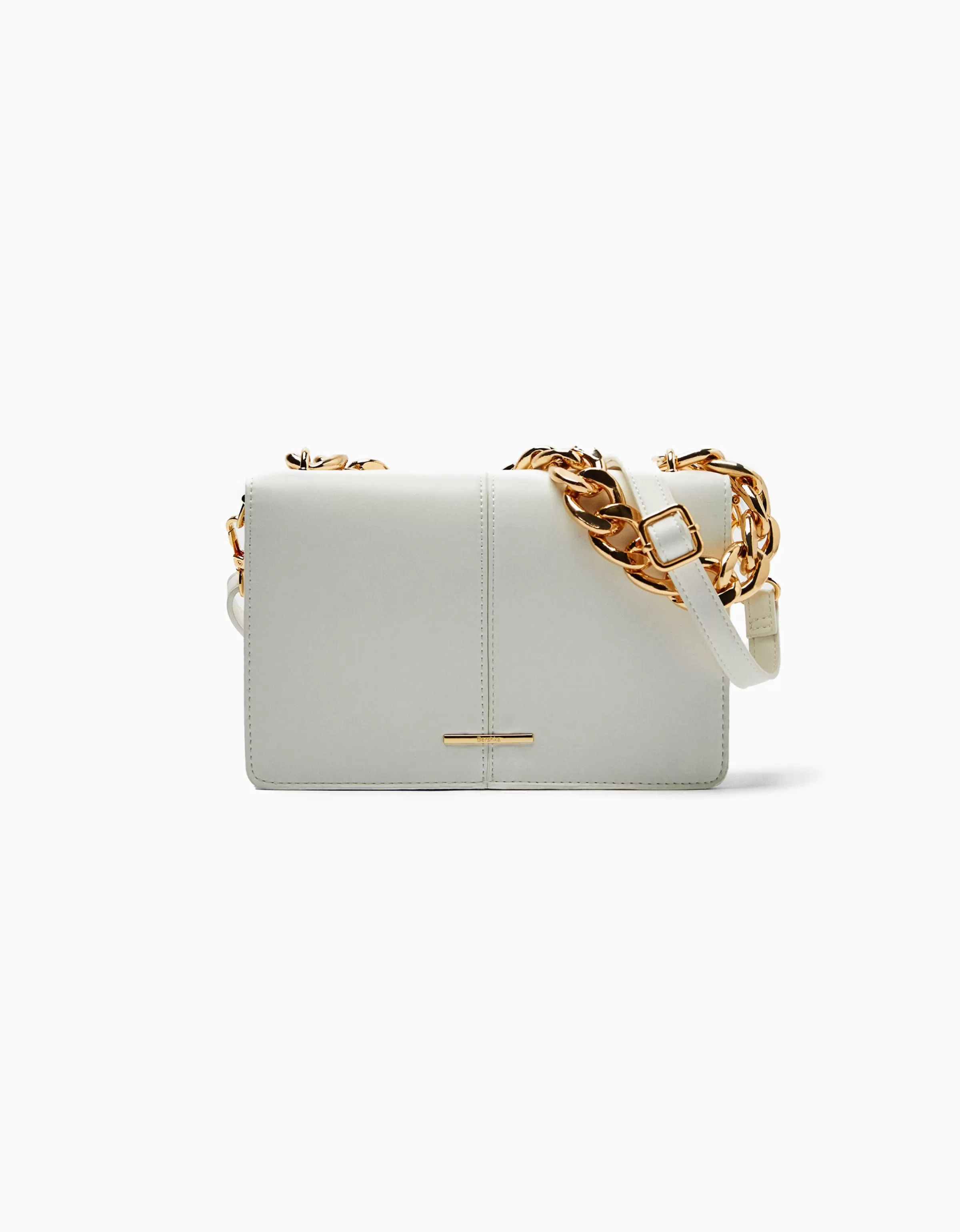 BERSHKA Tout voir*Pochette accordéon chaîne Blanc