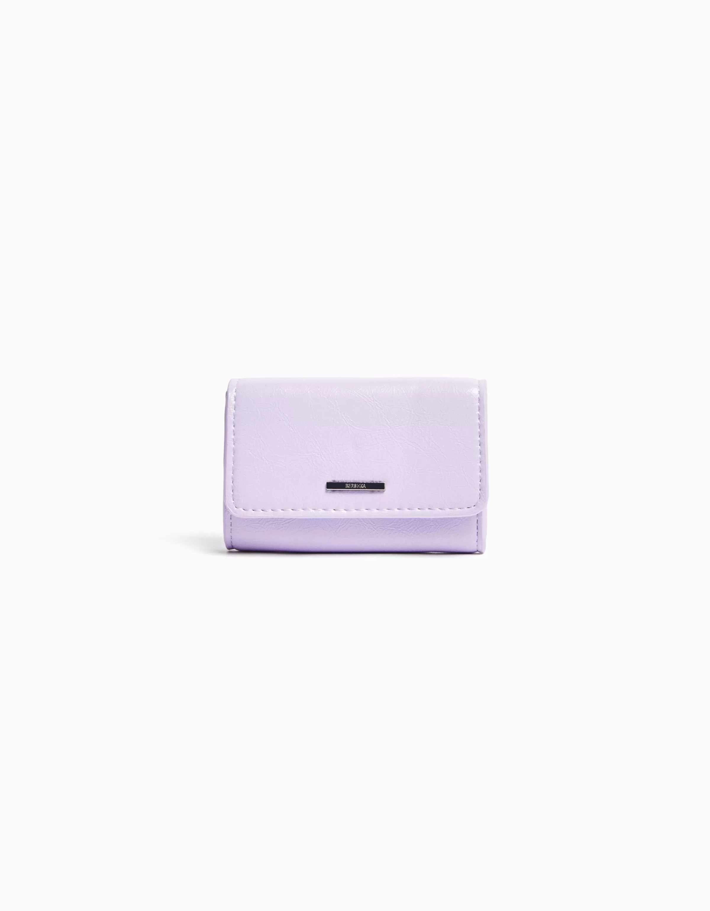 BERSHKA Tout voir*Porte-monnaie basique brillant Violet