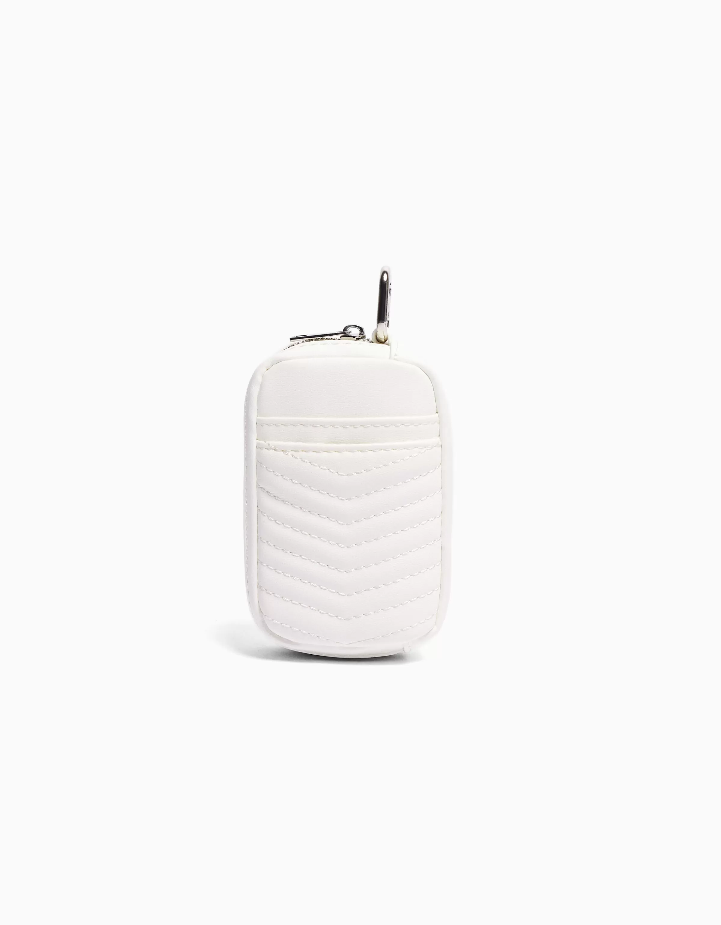 BERSHKA Tout voir*Porte-monnaie matelassé détail Blanc