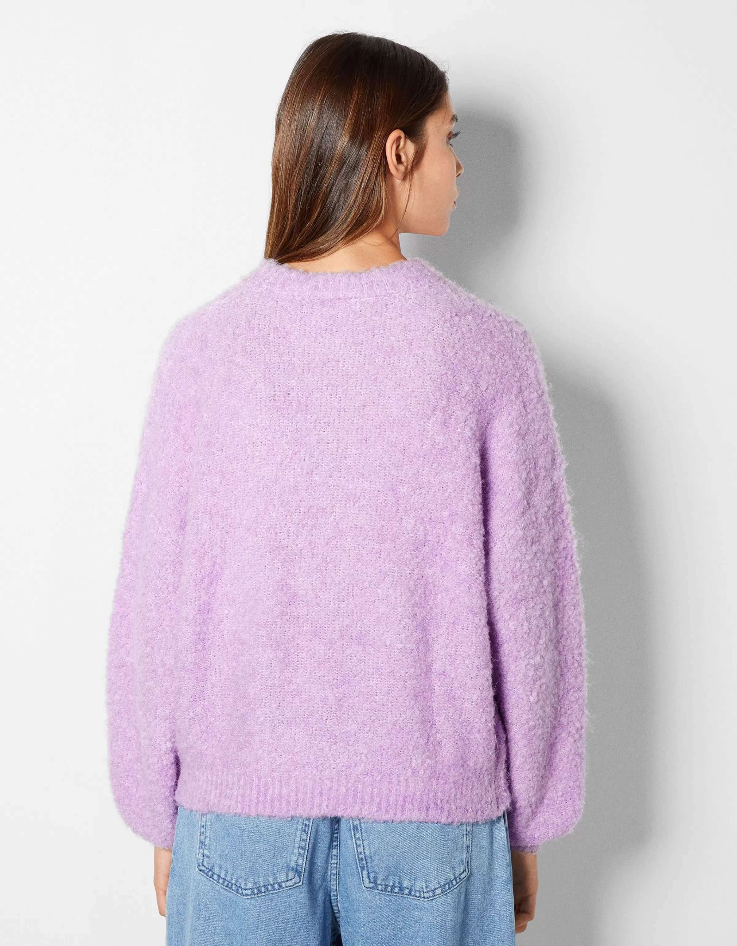 BERSHKA Pulls*Pull à col rond Violet