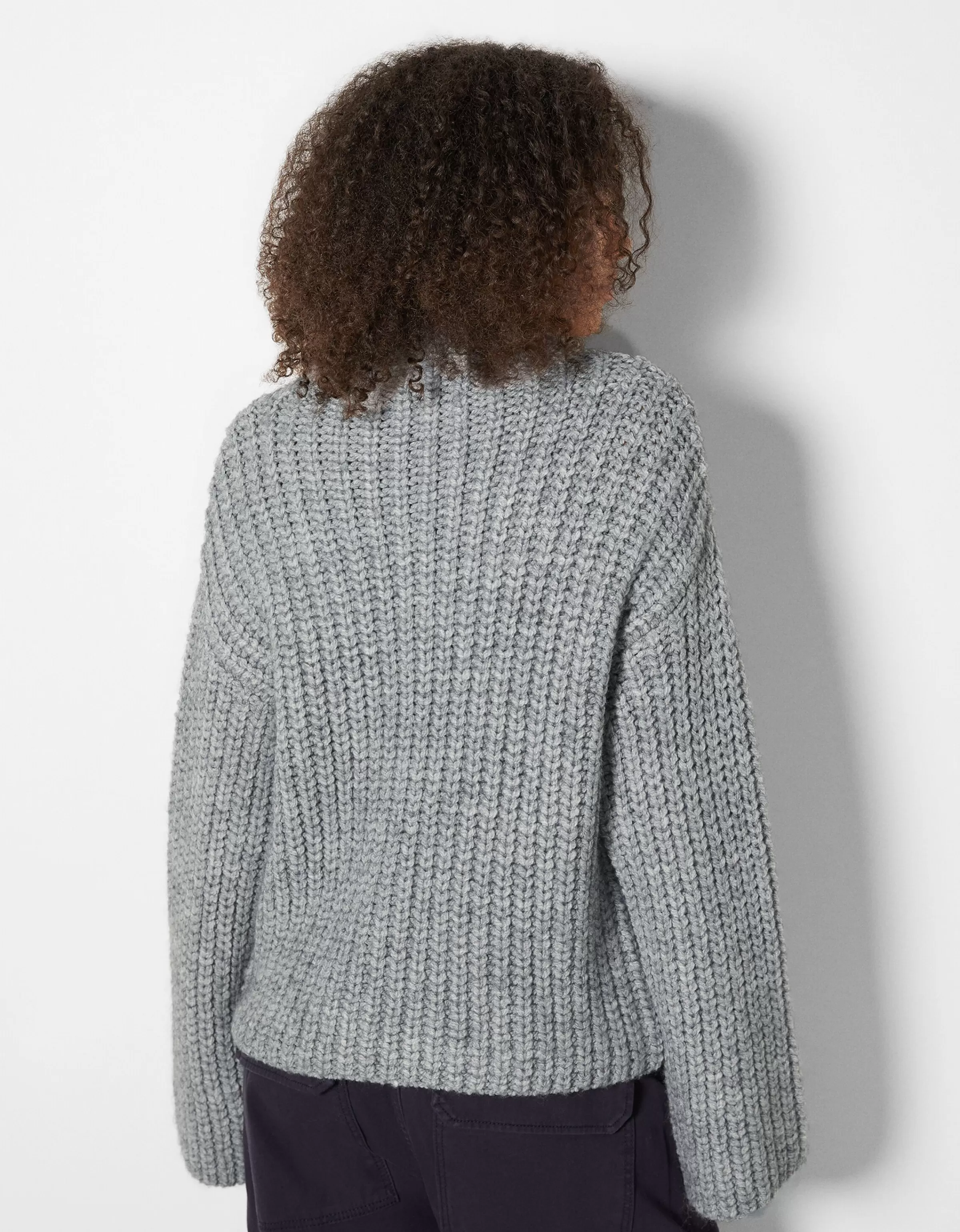 BERSHKA Pulls*Pull col montant Blanc