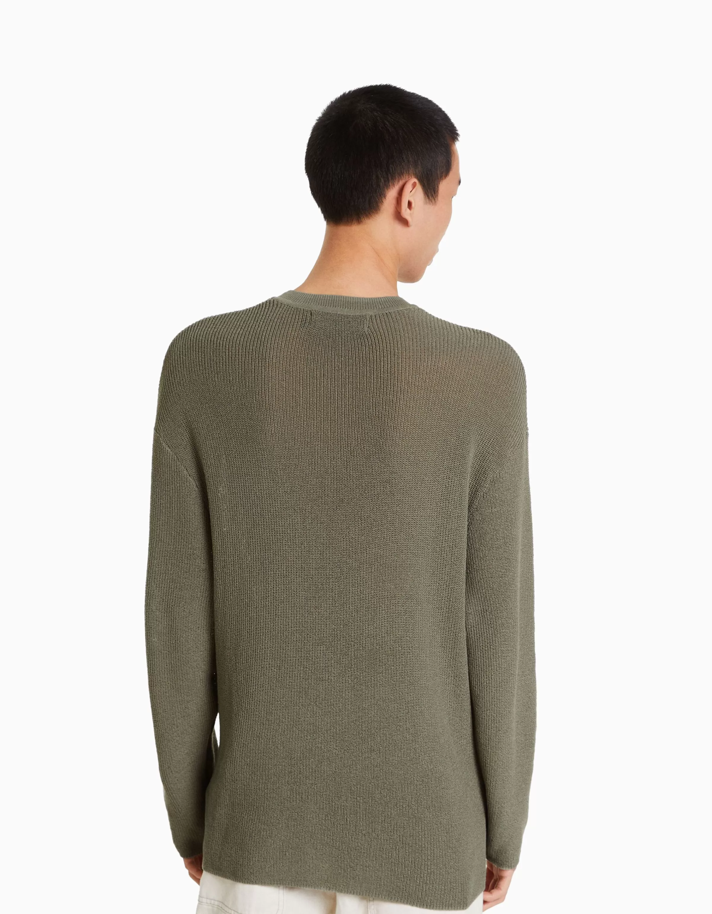 BERSHKA Vêtements*Pull col rond Vert